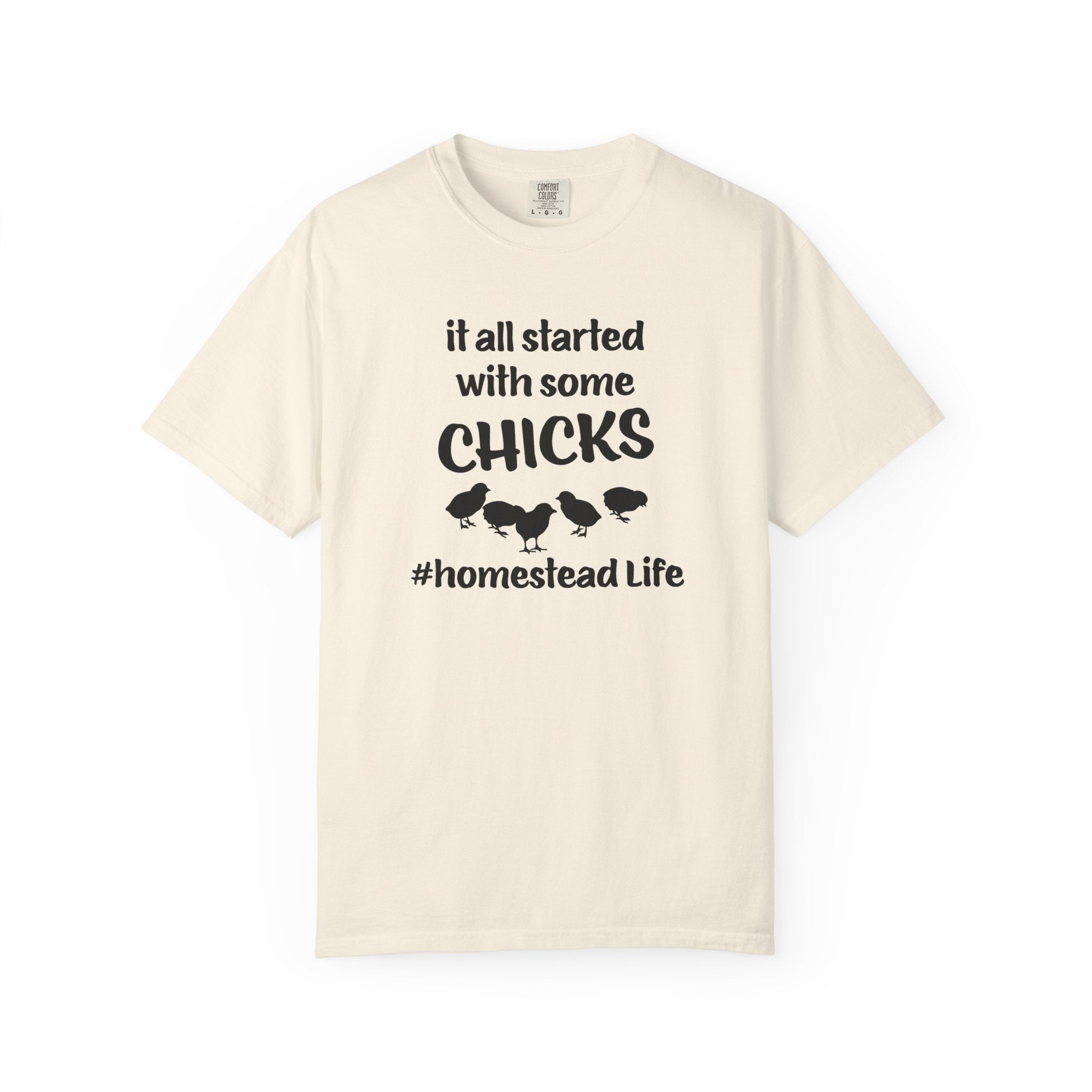 Homestead Men's T-Shirt - It all started with some chicks | T-Shirt by atgodanddesigns