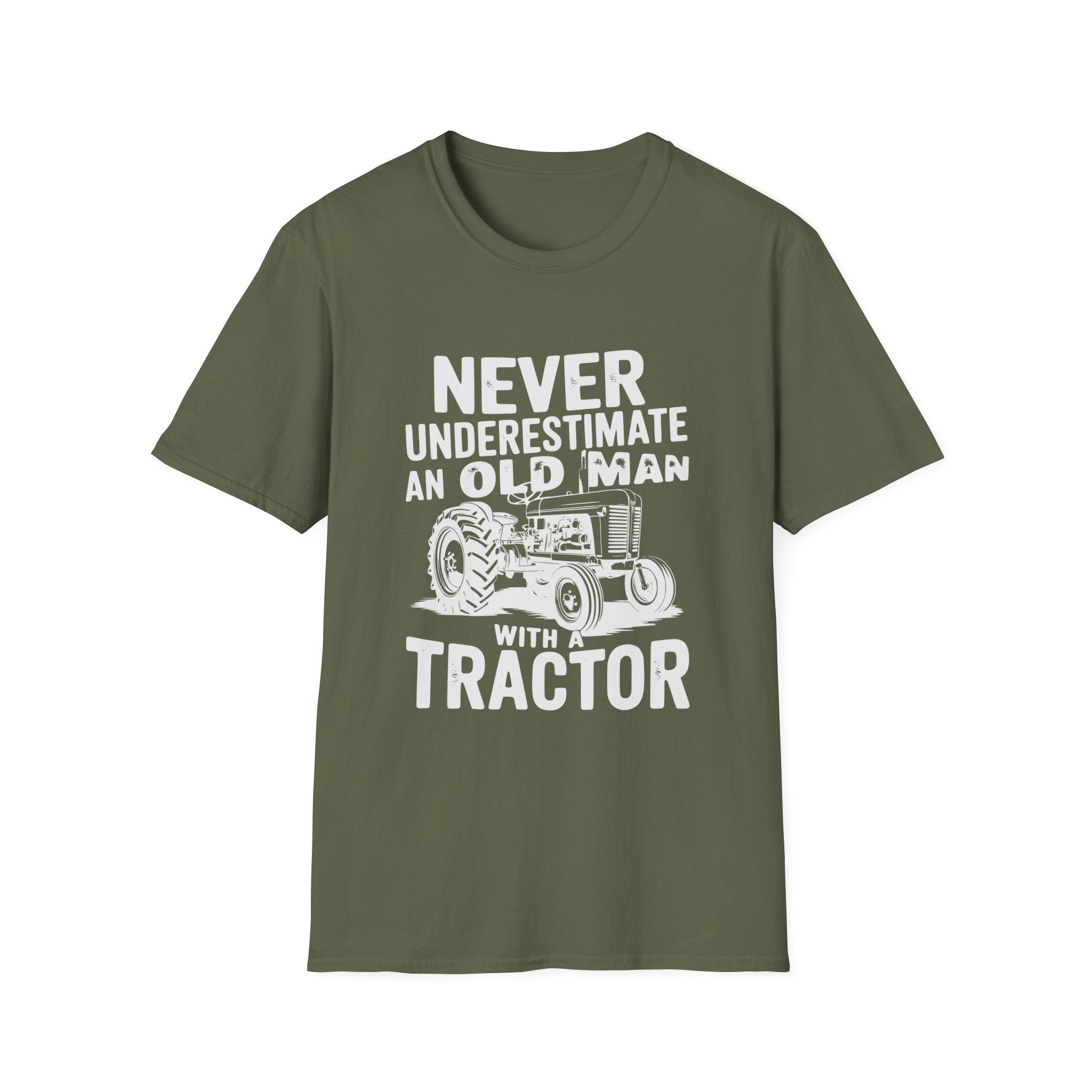 Homestead Men's T-Shirt - Never Underestimate An Old Man With A Tractor | T-Shirt by atgodanddesigns