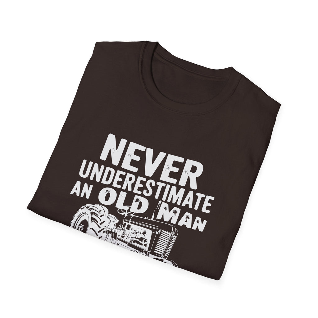 Homestead Men's T-Shirt - Never Underestimate An Old Man With A Tractor | T-Shirt by atgodanddesigns