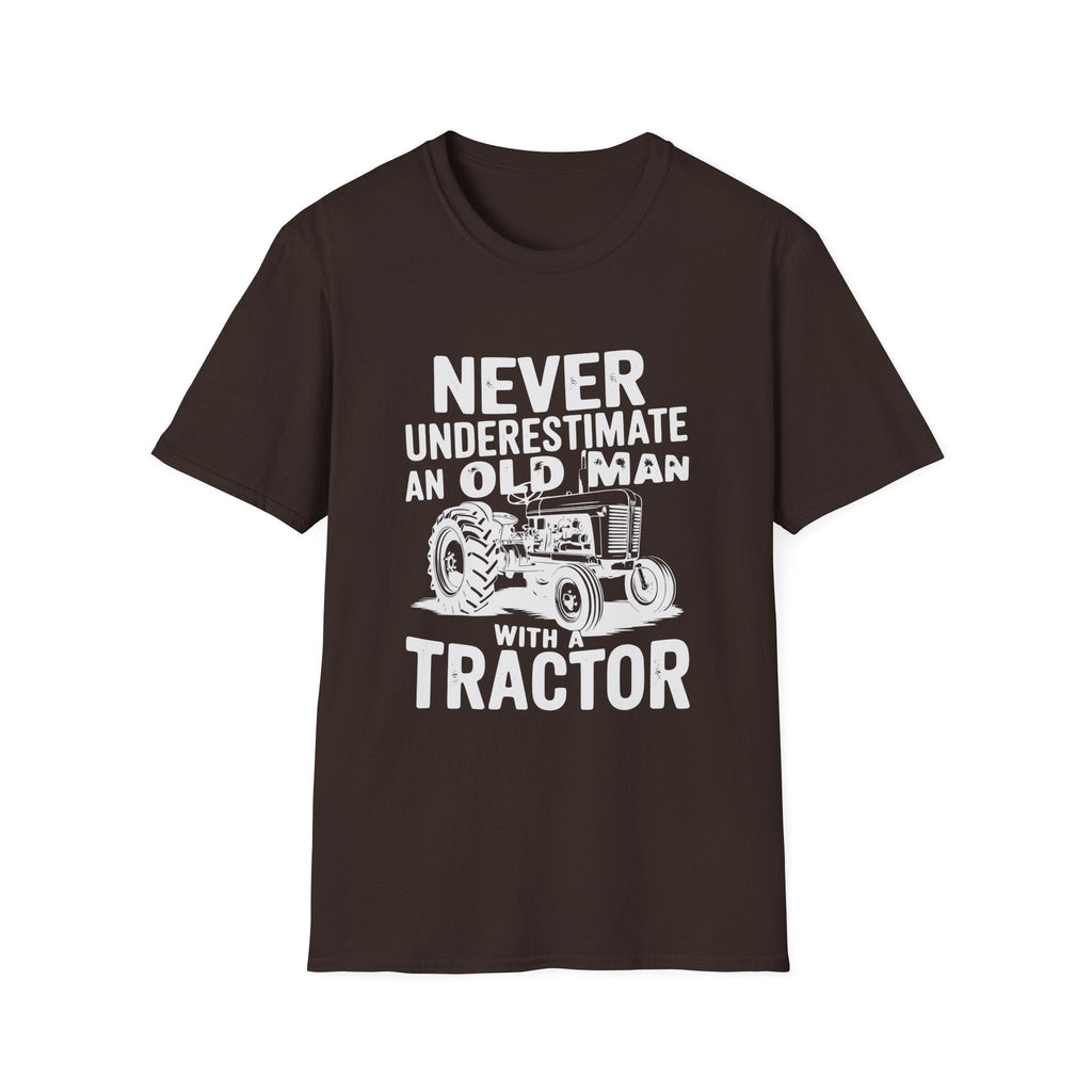 Homestead Men's T-Shirt - Never Underestimate An Old Man With A Tractor | T-Shirt by atgodanddesigns