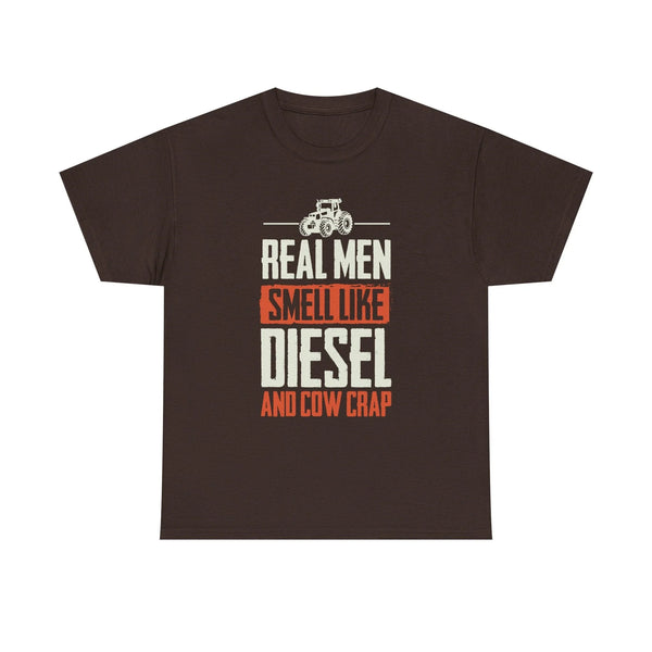 Homestead Men's T-Shirt - Real Men Smell Like Diesel & Cow Crap | T-Shirt by atgodanddesigns