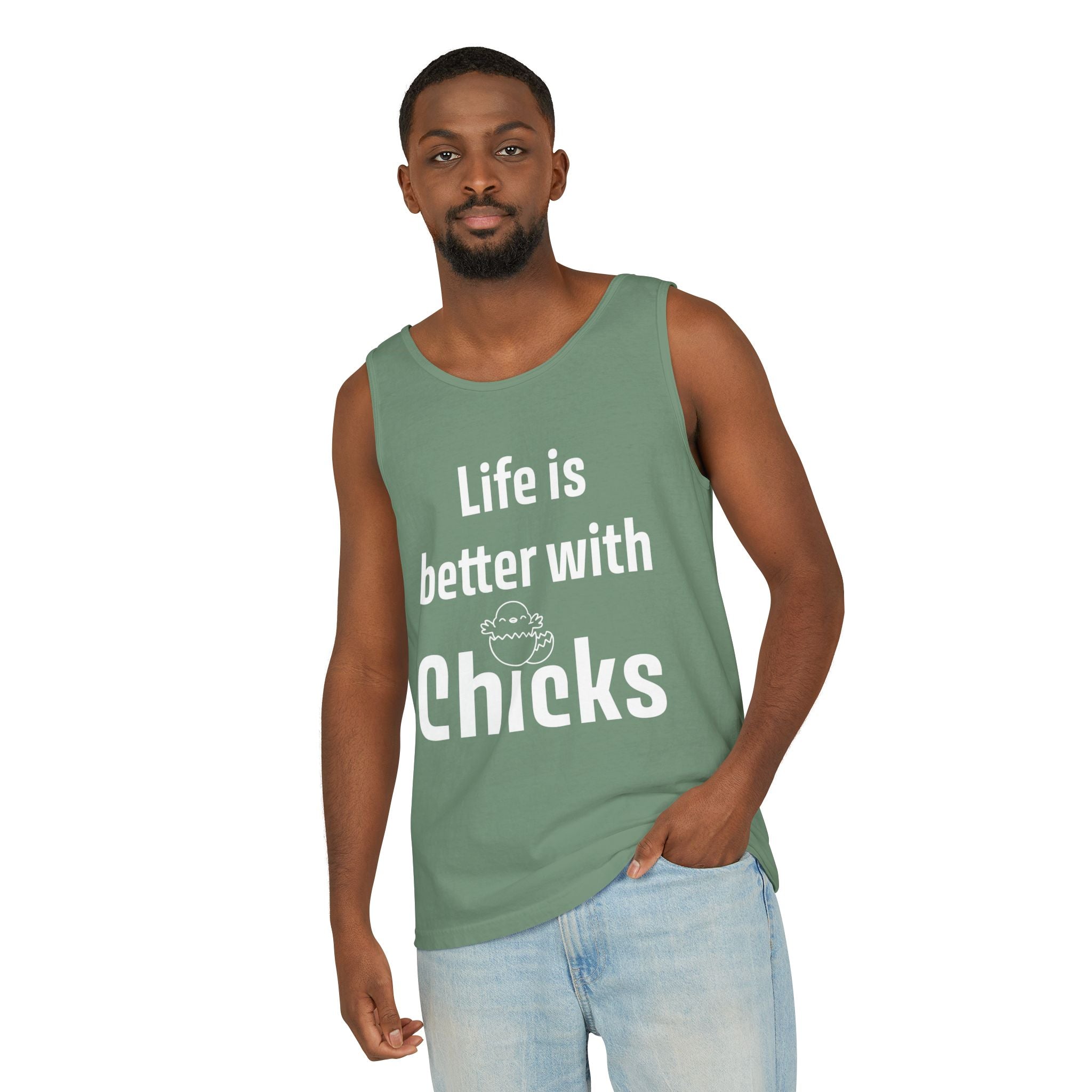 Homestead Men's Tank Top - Life Is Better With Chicks | Tank Top by atgodanddesigns