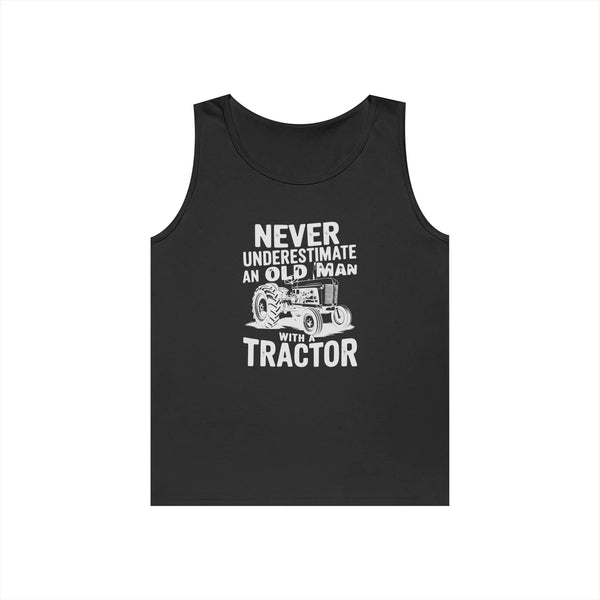 Homestead Men's Tank Top - Never Underestimate An Old Man With A Tractor | Tank Top by atgodanddesigns