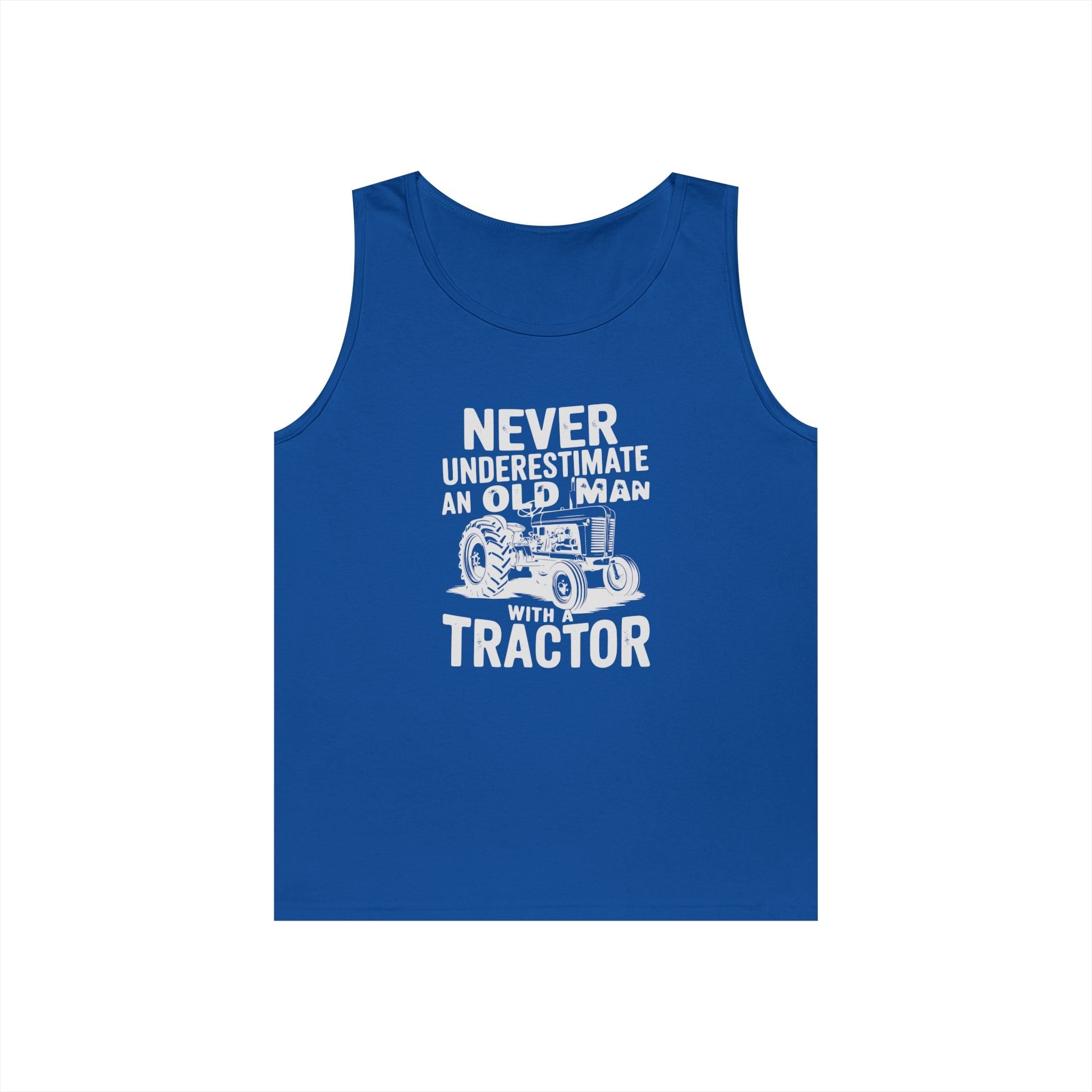 Homestead Men's Tank Top - Never Underestimate An Old Man With A Tractor | Tank Top by atgodanddesigns
