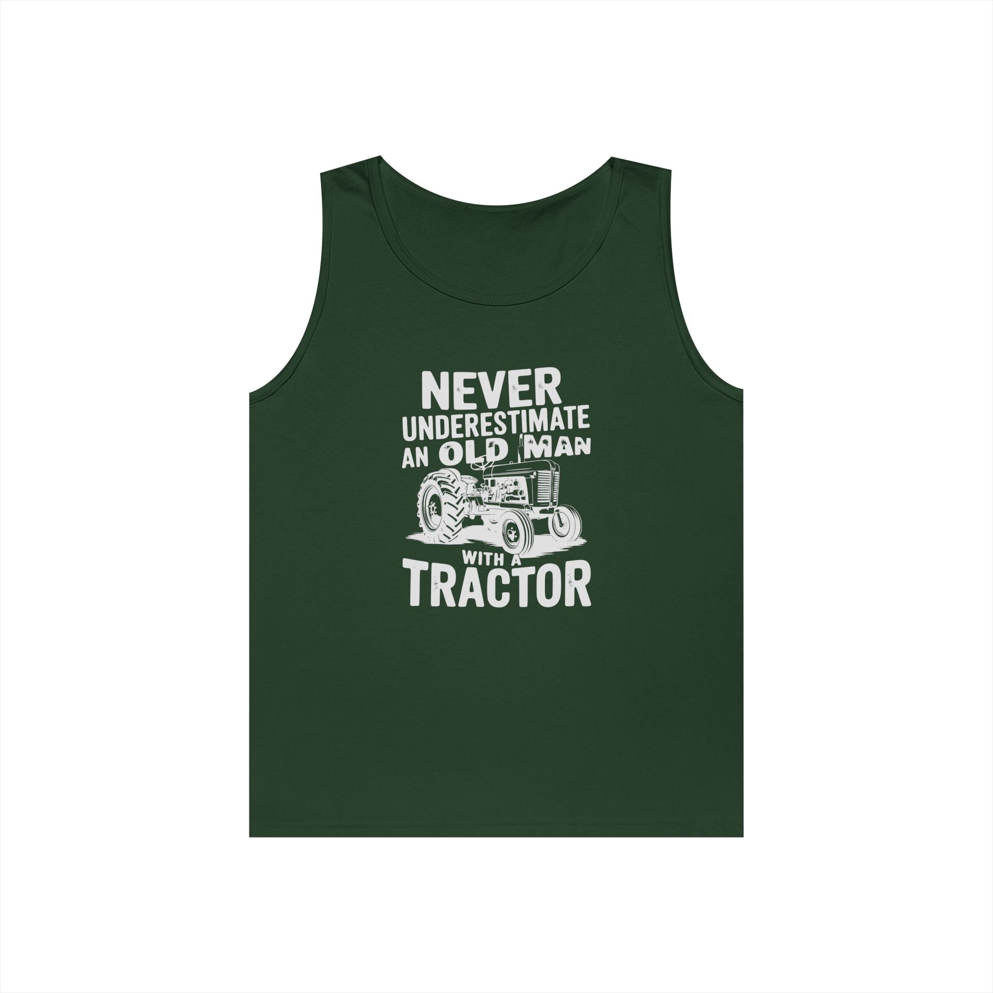 Homestead Men's Tank Top - Never Underestimate An Old Man With A Tractor | Tank Top by atgodanddesigns