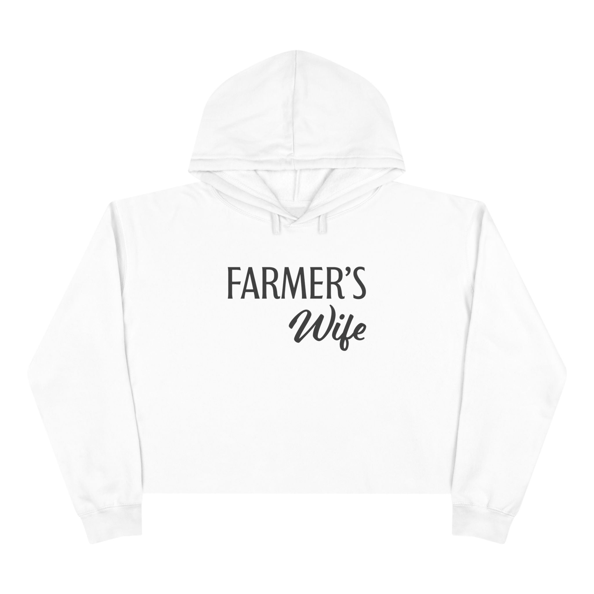 Homestead Women's Crop Hoodie - Farmers Wife | Hoodie by atgodanddesigns