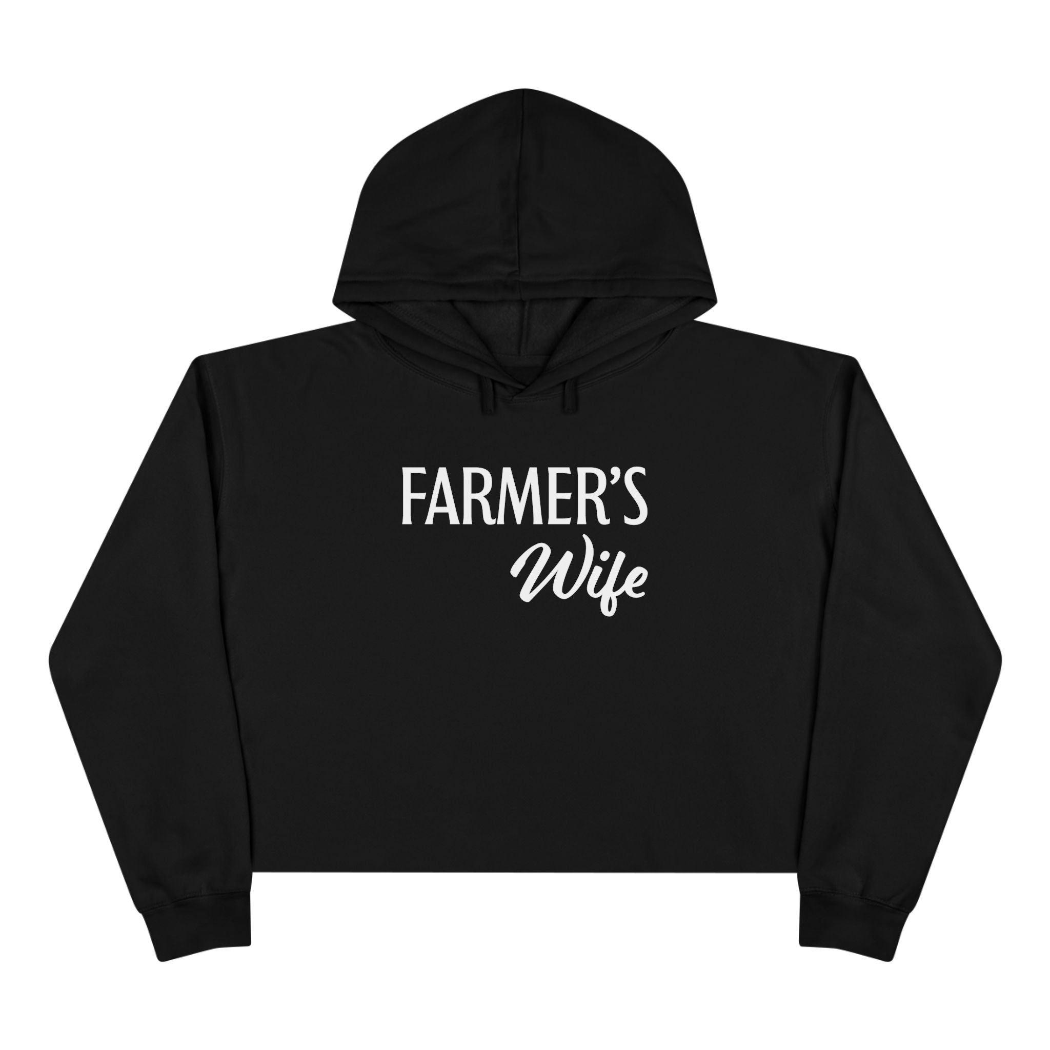 Homestead Women's Crop Hoodie - Farmers Wife | Hoodie by atgodanddesigns