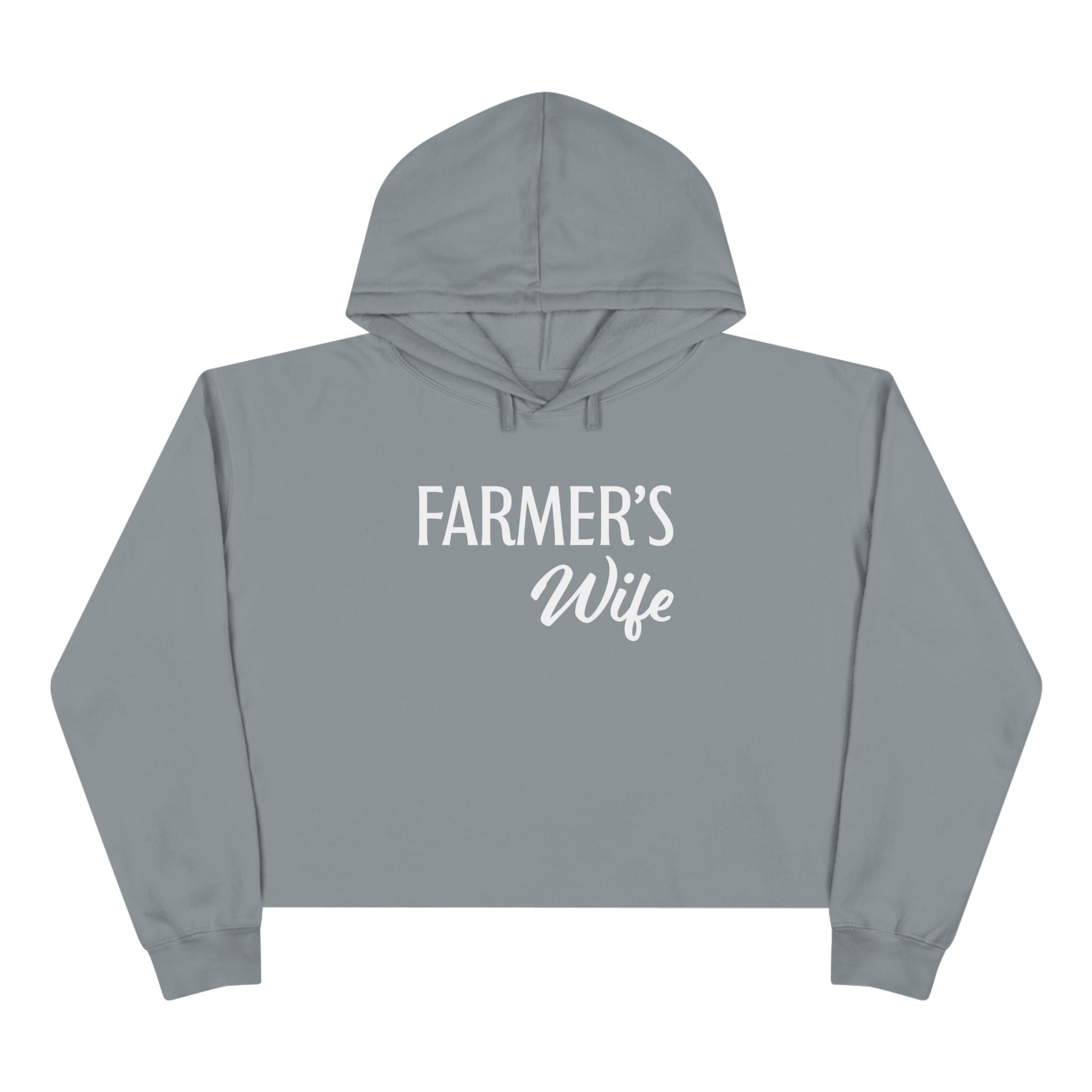 Homestead Women's Crop Hoodie - Farmers Wife | Hoodie by atgodanddesigns