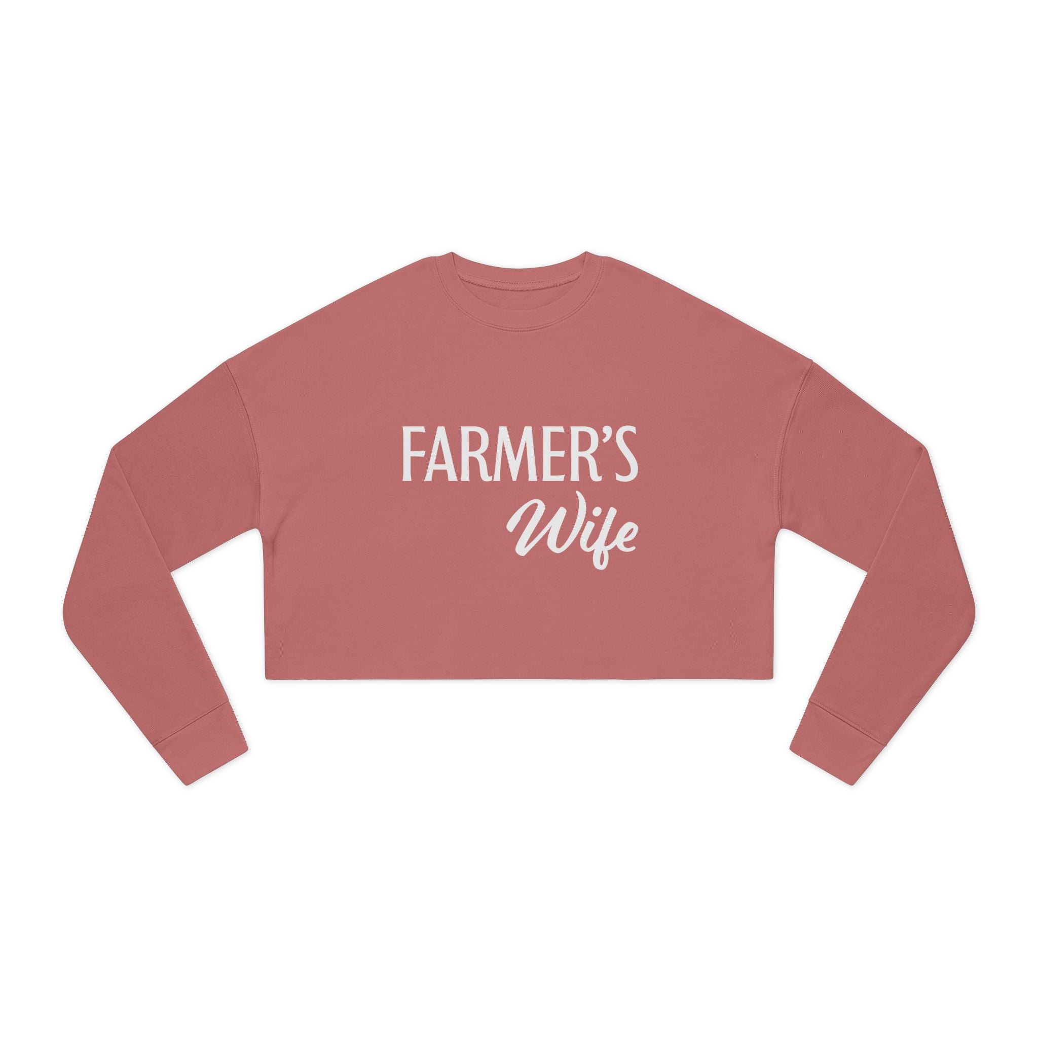 Homestead Women's Cropped Sweatshirt - Farmers Wife | Sweatshirt by atgodanddesigns