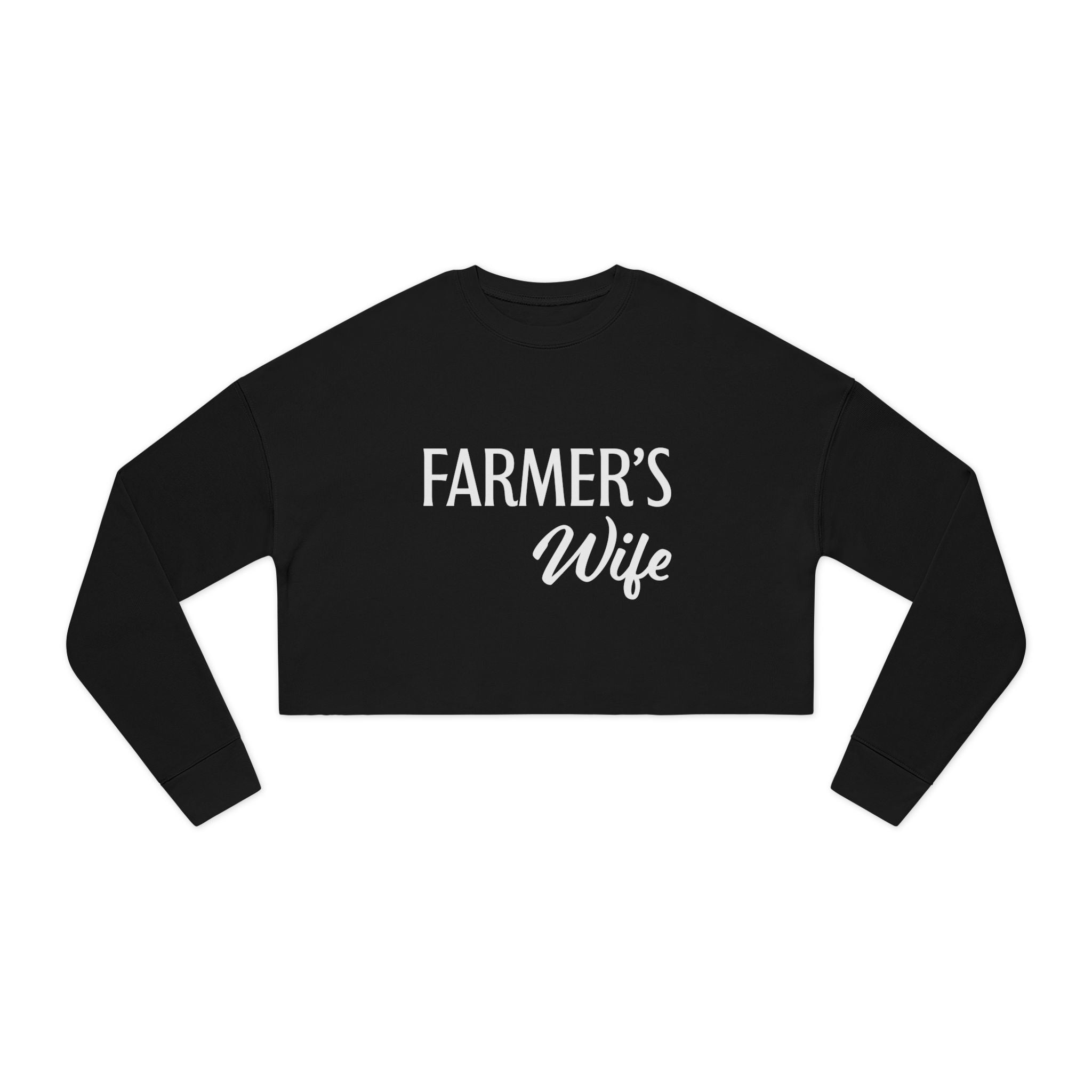 Homestead Women's Cropped Sweatshirt - Farmers Wife | Sweatshirt by atgodanddesigns