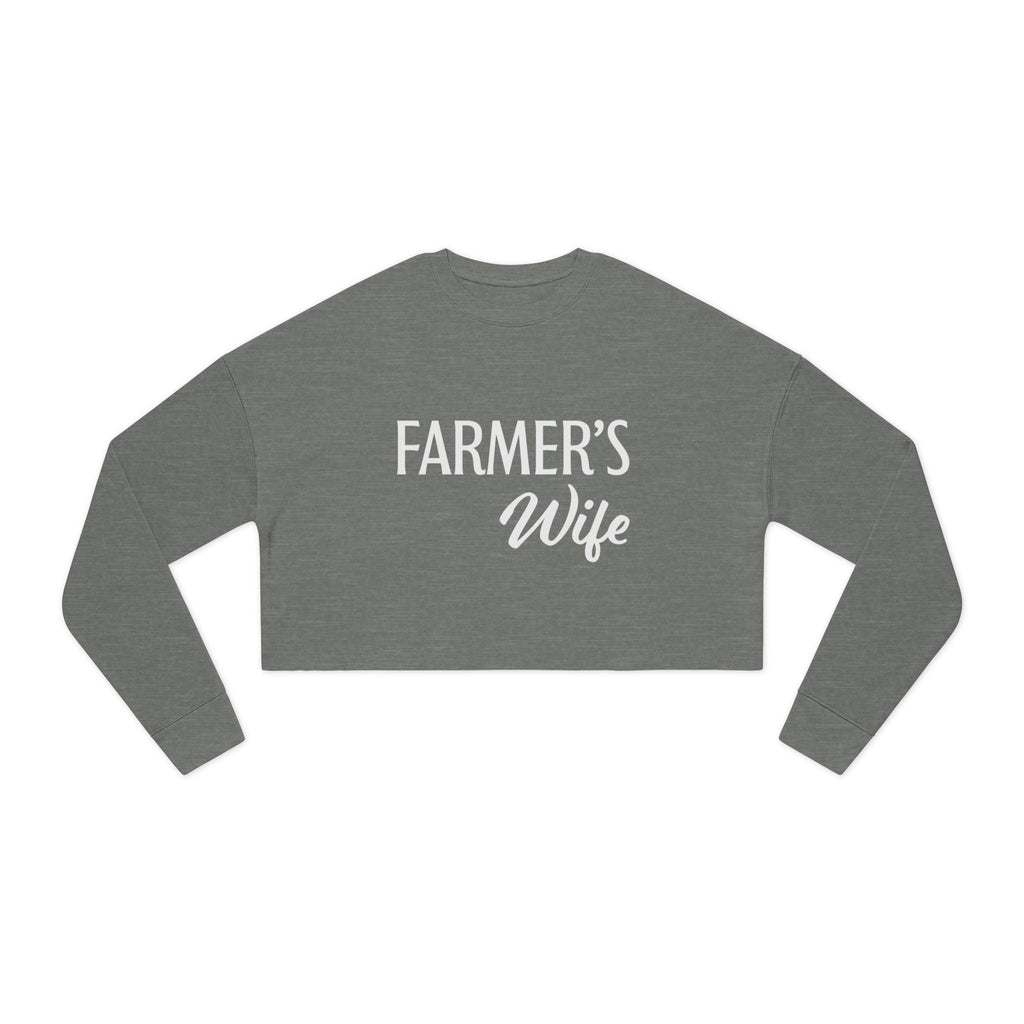 Homestead Women's Cropped Sweatshirt - Farmers Wife | Sweatshirt by atgodanddesigns