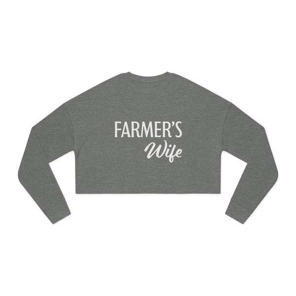 Homestead Women's Cropped Sweatshirt - Farmers Wife | Sweatshirt by atgodanddesigns