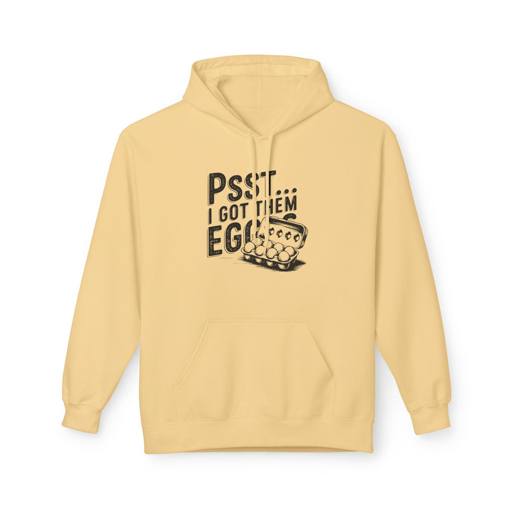 Homestead Women's Fleece Hoodie - Psst... I Got Them Eggs | Hoodie by atgodanddesigns