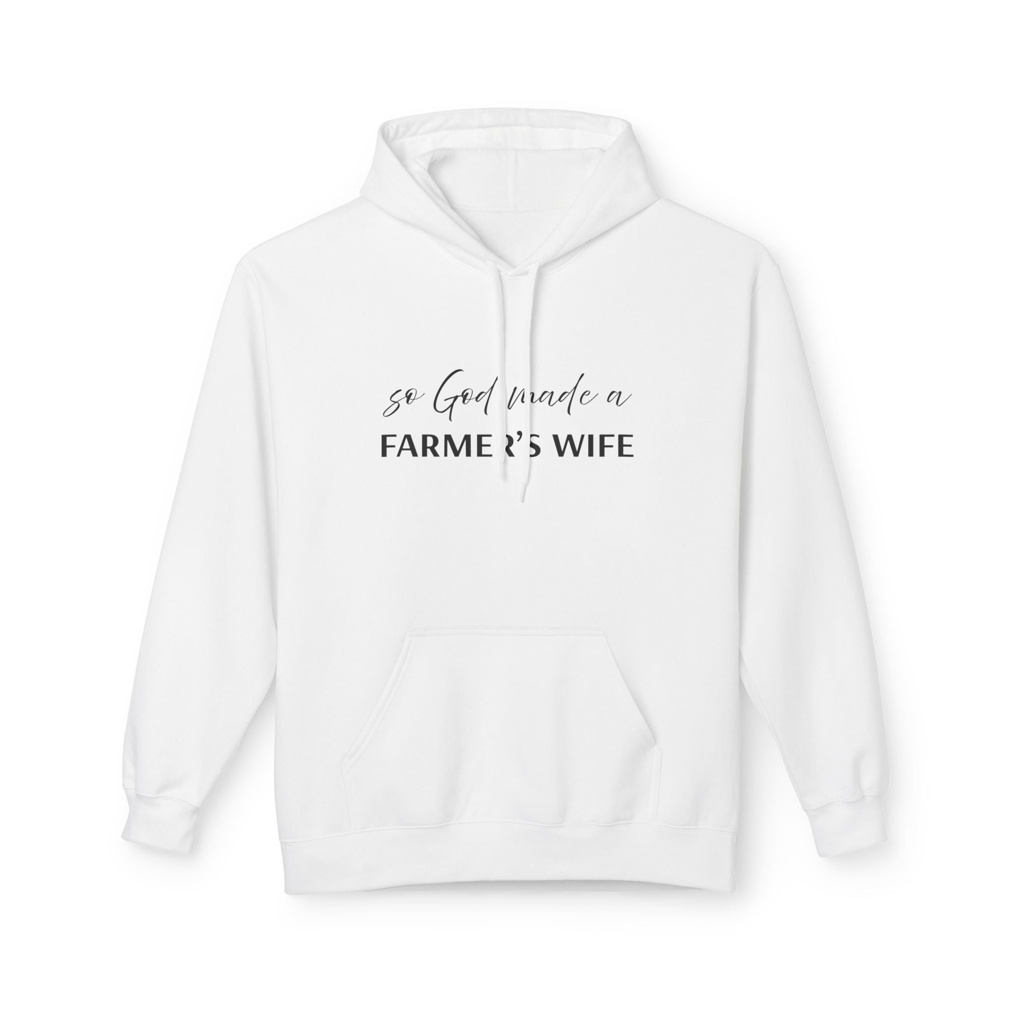 Homestead Women's Fleece Hoodie - So God Made A Farmers Wife | Hoodie by atgodanddesigns