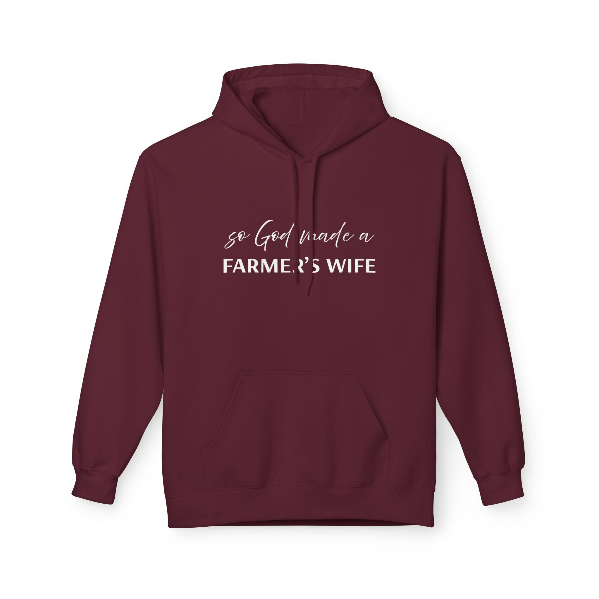Homestead Women's Fleece Hoodie - So God Made A Farmers Wife | Hoodie by atgodanddesigns