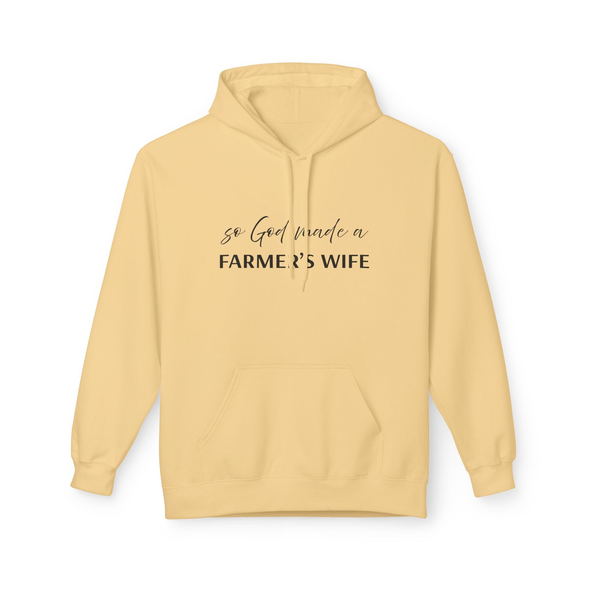 Homestead Women's Fleece Hoodie - So God Made A Farmers Wife | Hoodie by atgodanddesigns