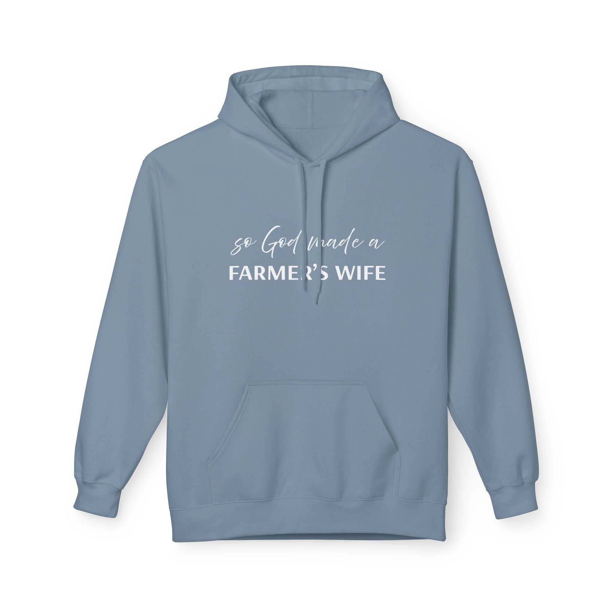 Homestead Women's Fleece Hoodie - So God Made A Farmers Wife | Hoodie by atgodanddesigns