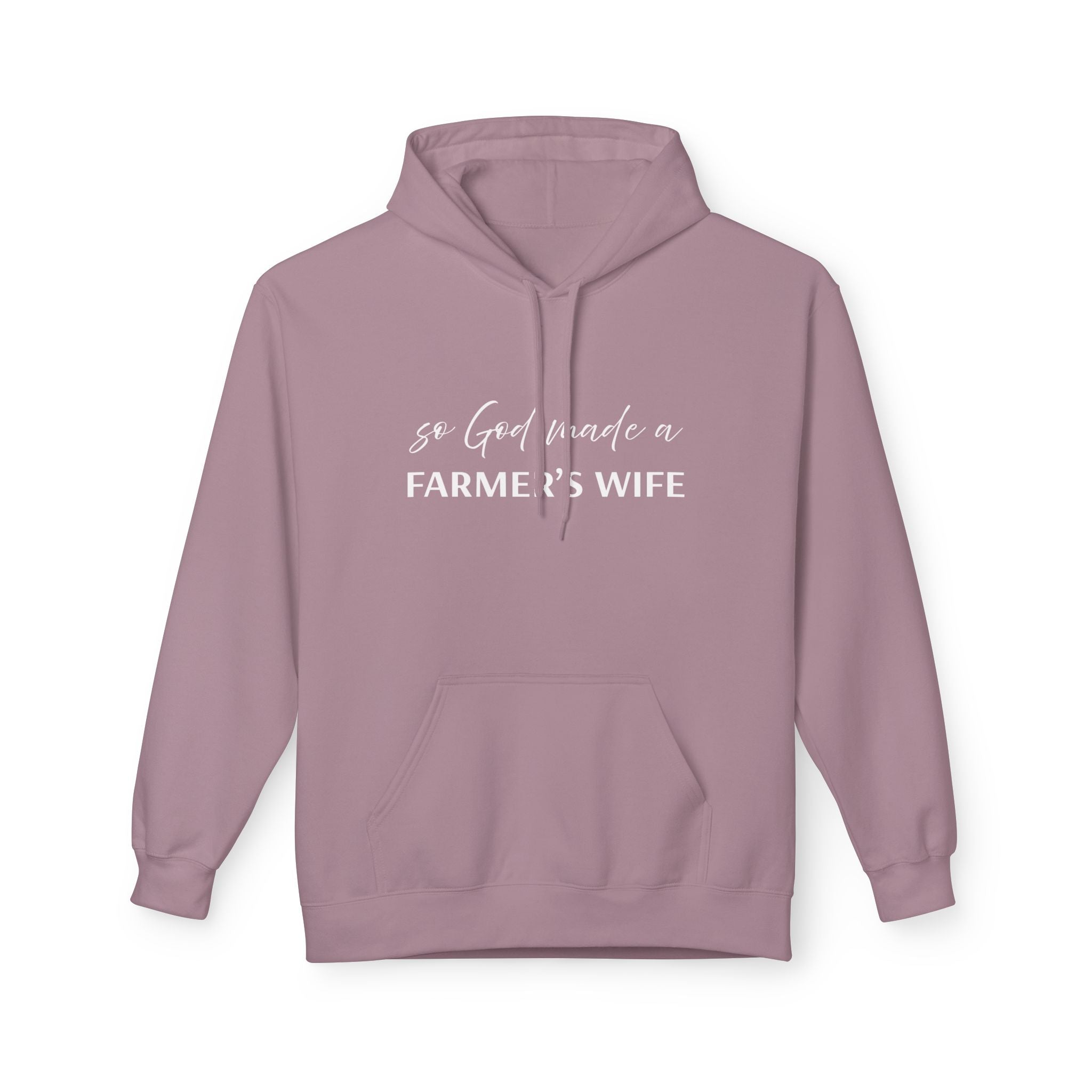Homestead Women's Fleece Hoodie - So God Made A Farmers Wife | Hoodie by atgodanddesigns