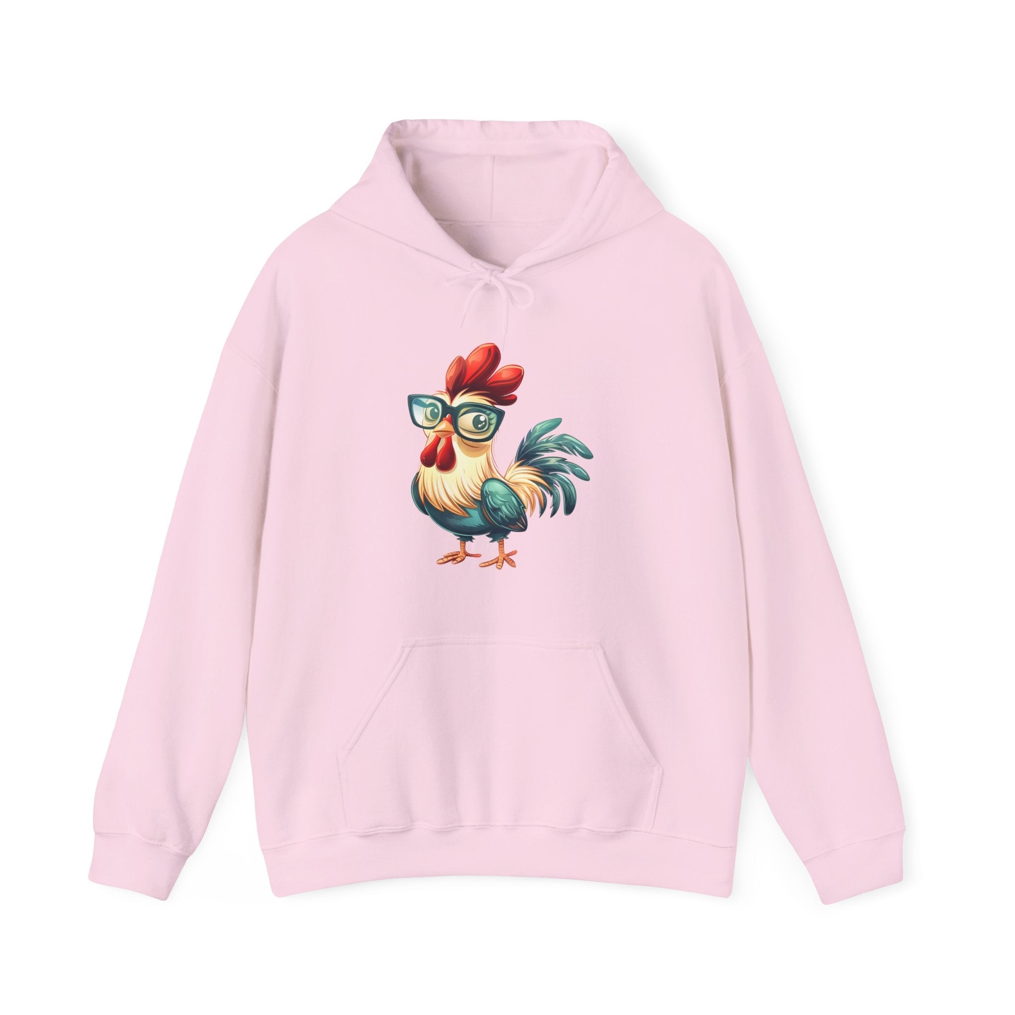 Homestead Women's Hooded Sweatshirt - Chicken With Glasses | Hoodie by atgodanddesigns