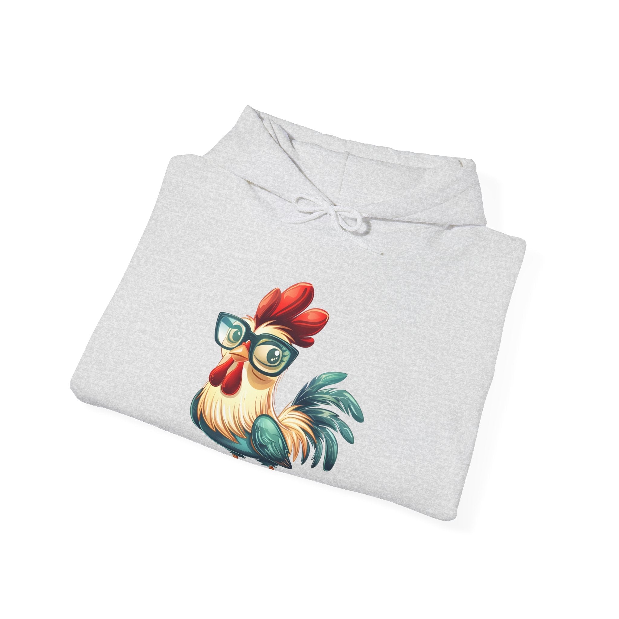 Homestead Women's Hooded Sweatshirt - Chicken With Glasses | Hoodie by atgodanddesigns