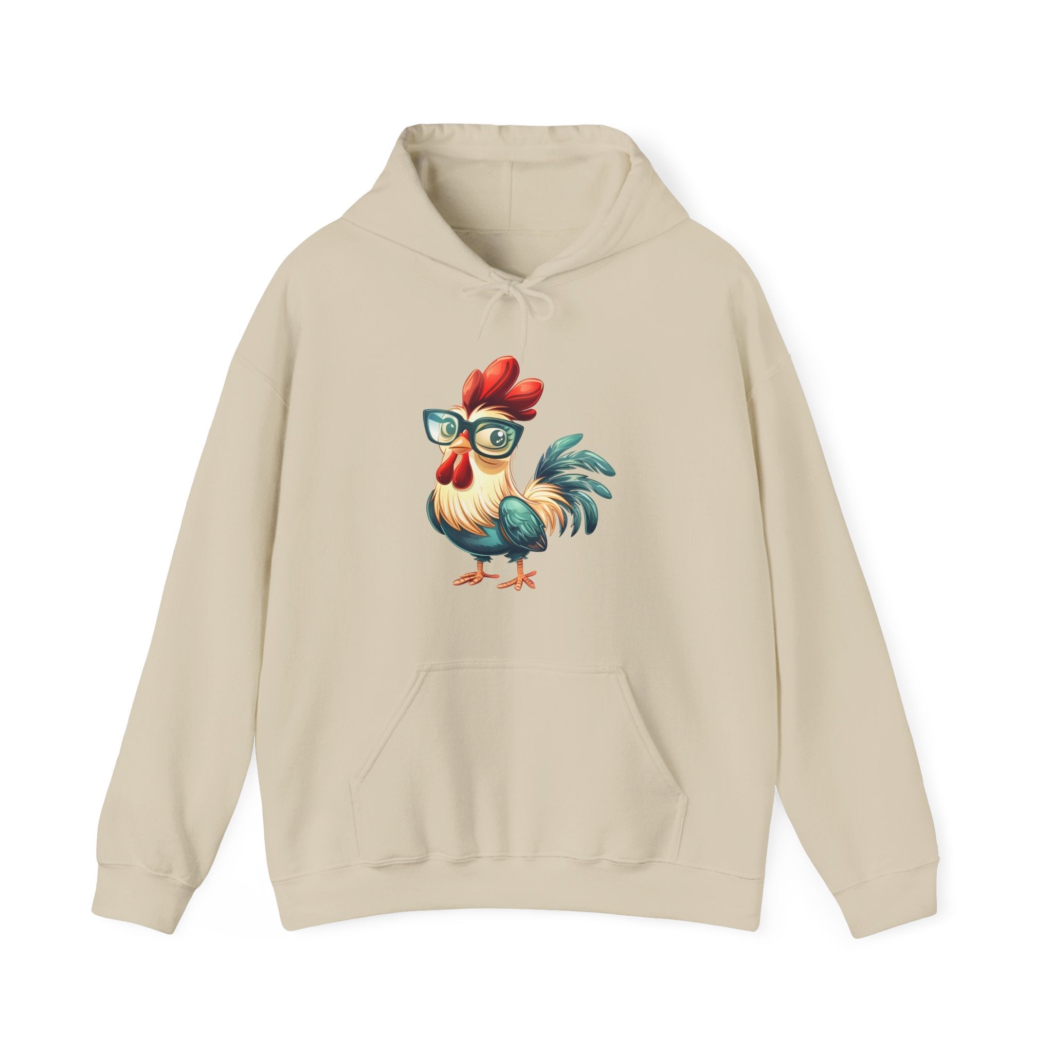 Homestead Women's Hooded Sweatshirt - Chicken With Glasses | Hoodie by atgodanddesigns