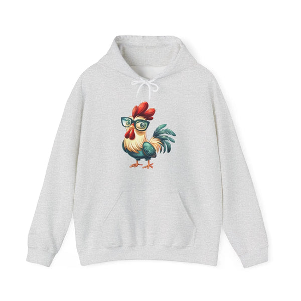 Homestead Women's Hooded Sweatshirt - Chicken With Glasses | Hoodie by atgodanddesigns