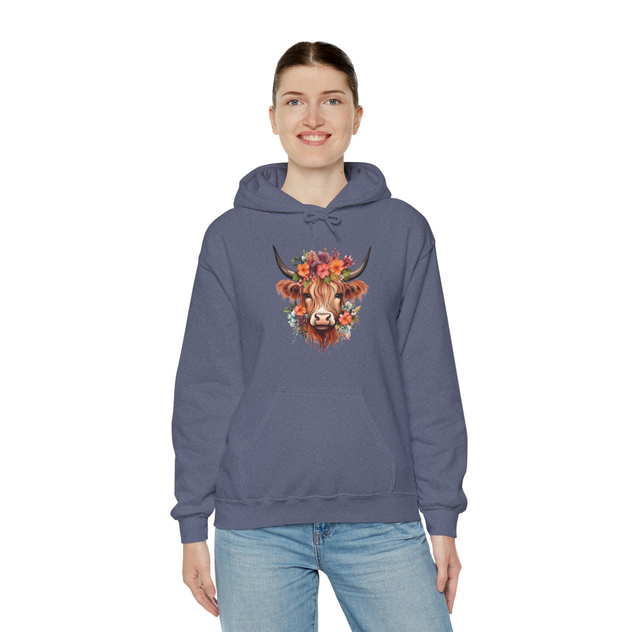 Homestead Women's Hooded Sweatshirt - Cow | Hoodie by atgodanddesigns