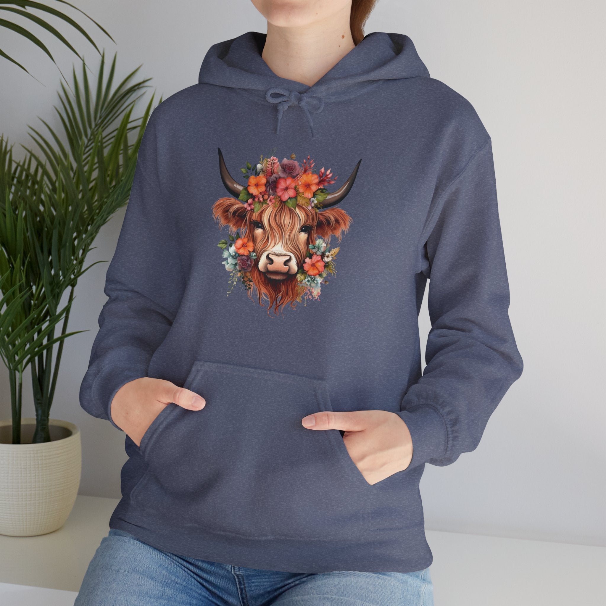 Homestead Women's Hooded Sweatshirt - Cow | Hoodie by atgodanddesigns