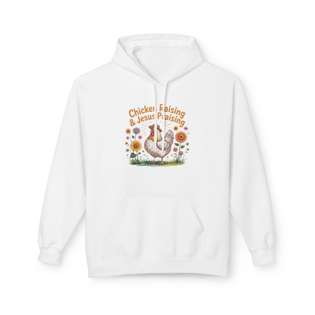 Homestead Women's Hoodie - Chicken Raising & Jesus Praising | Hoodie by atgodanddesigns
