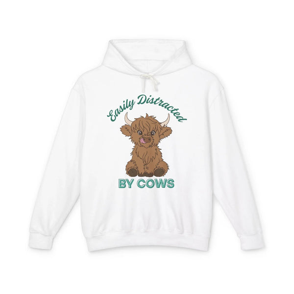Homestead Women's Hoodie - Easily Distracted By Cows | Hoodie by atgodanddesigns
