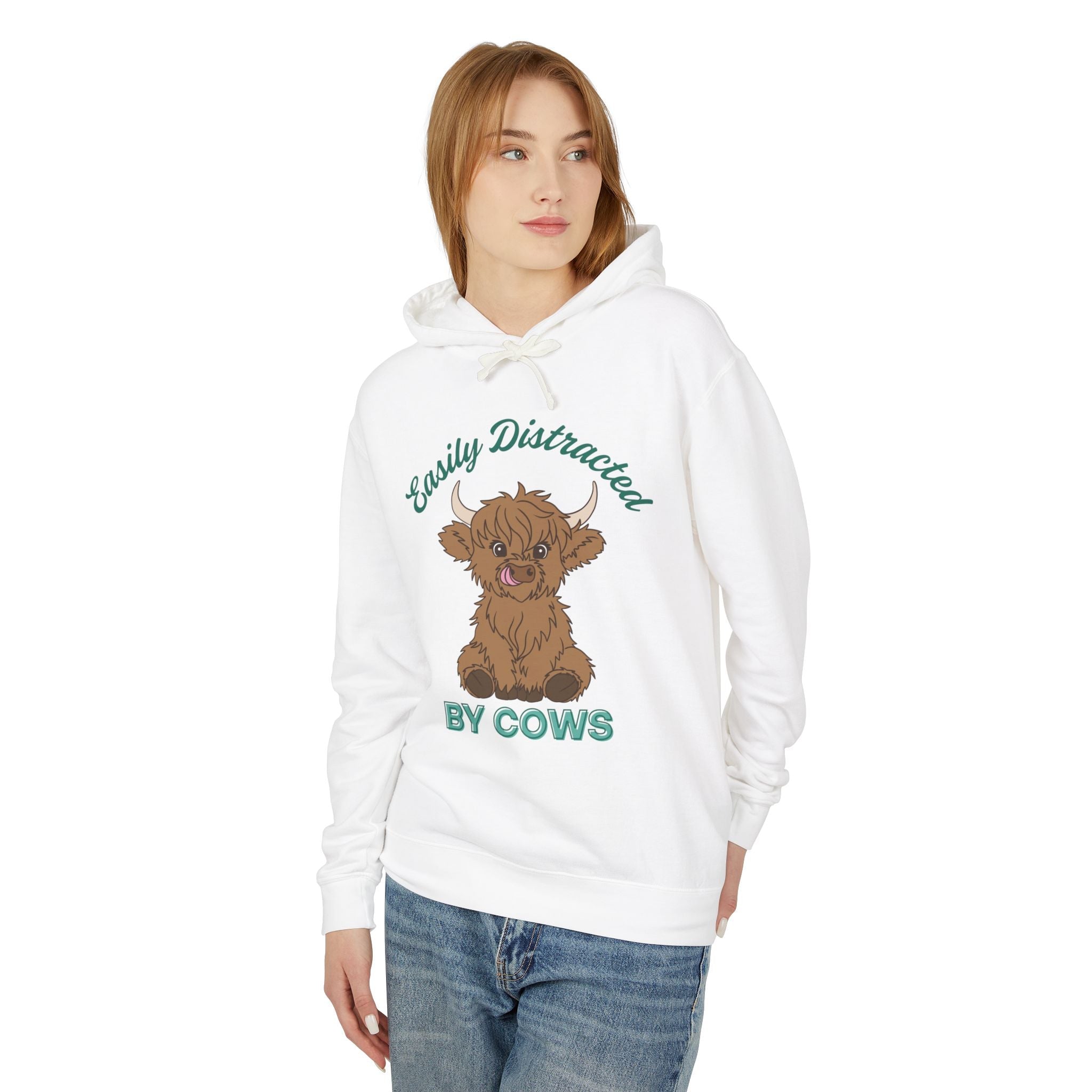 Homestead Women's Hoodie - Easily Distracted By Cows | Hoodie by atgodanddesigns
