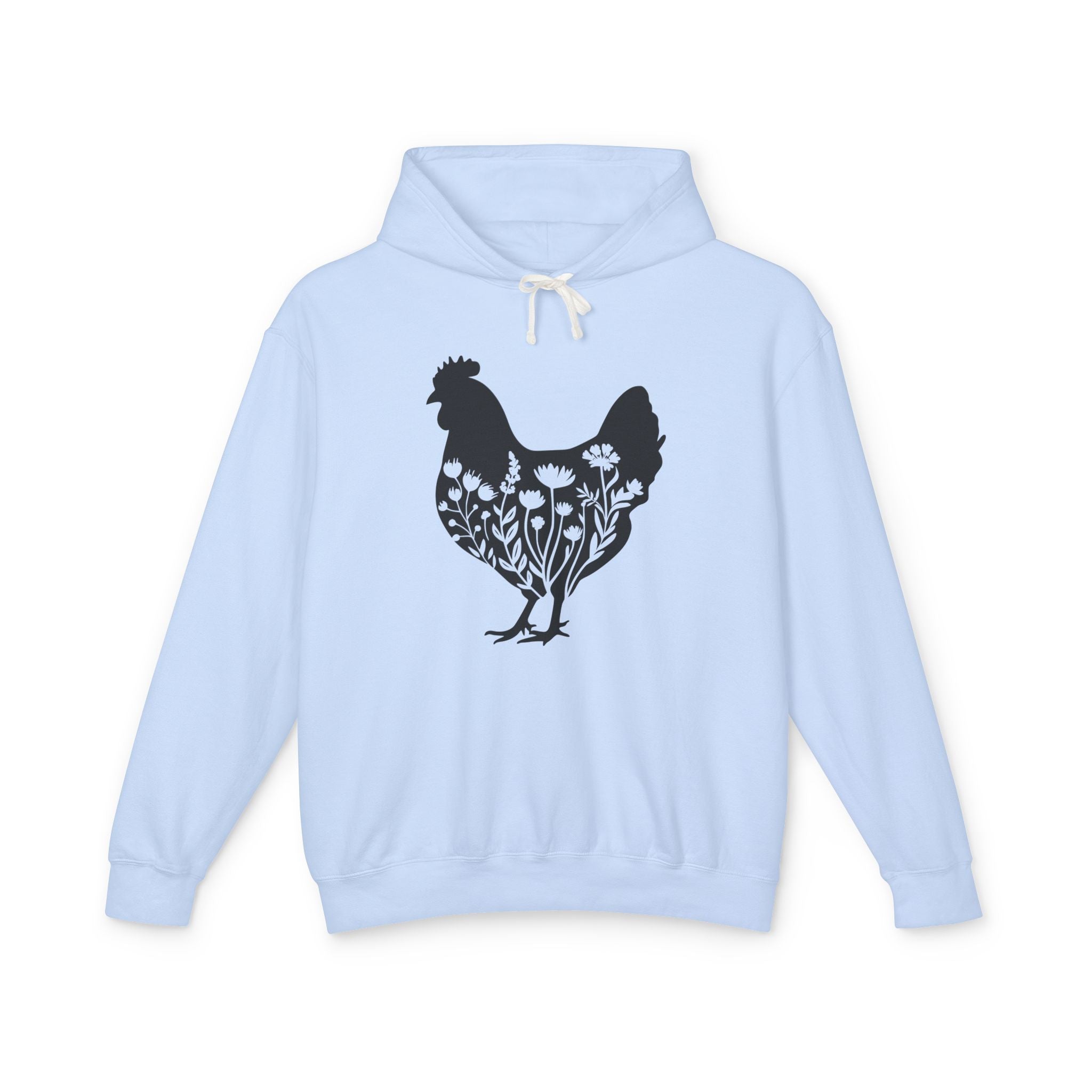 Homestead Women's Hoodie - Floral Chicken | Hoodie by atgodanddesigns