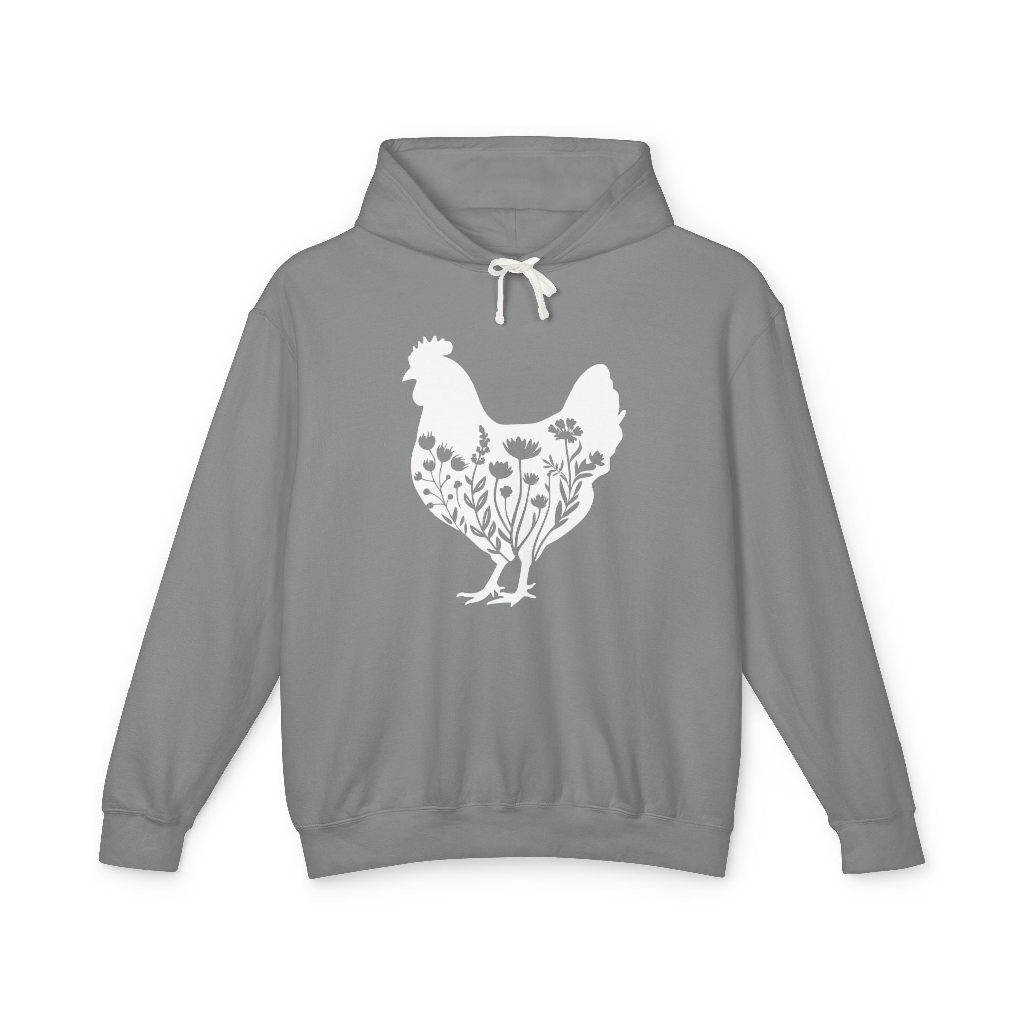 Homestead Women's Hoodie - Floral Chicken | Hoodie by atgodanddesigns
