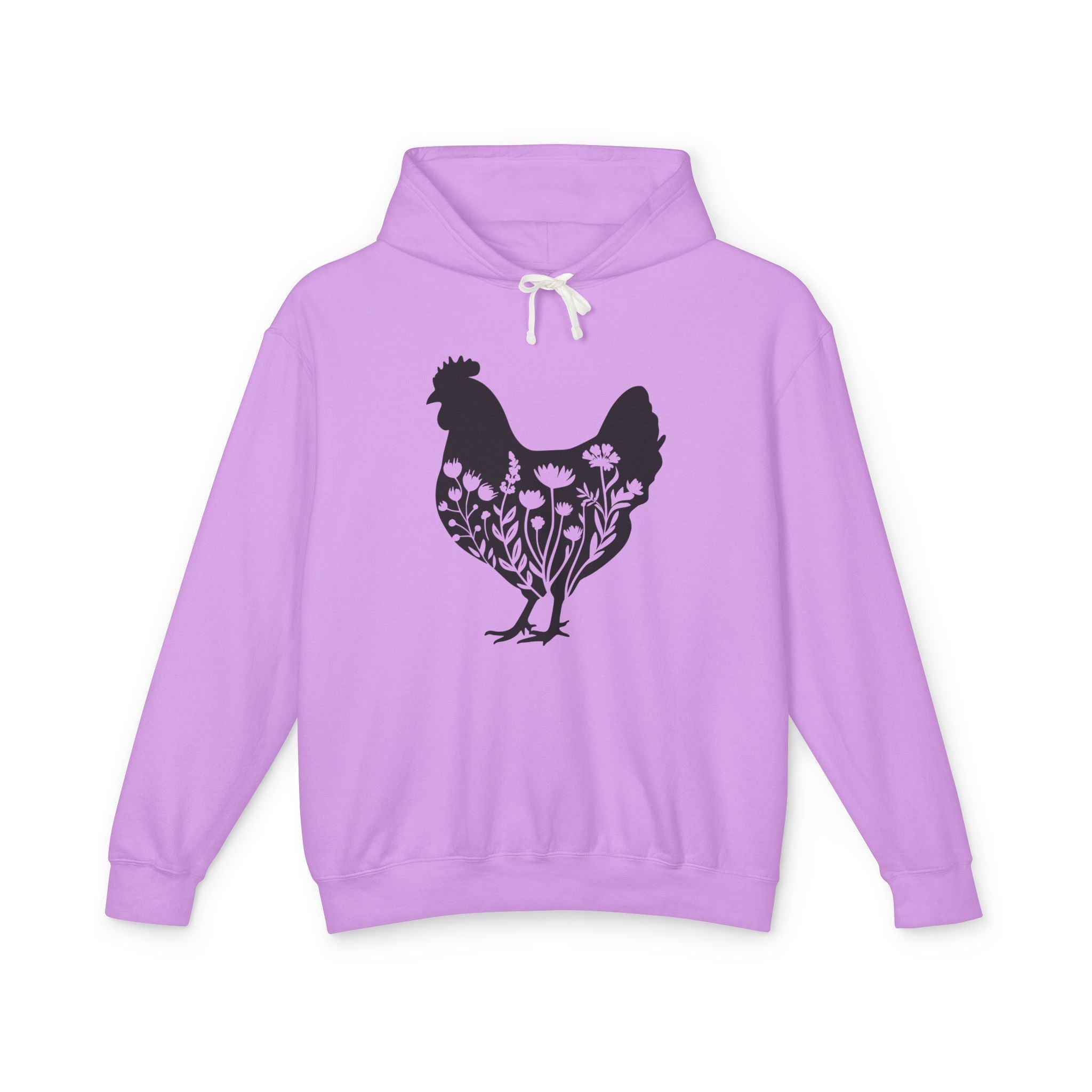 Homestead Women's Hoodie - Floral Chicken | Hoodie by atgodanddesigns