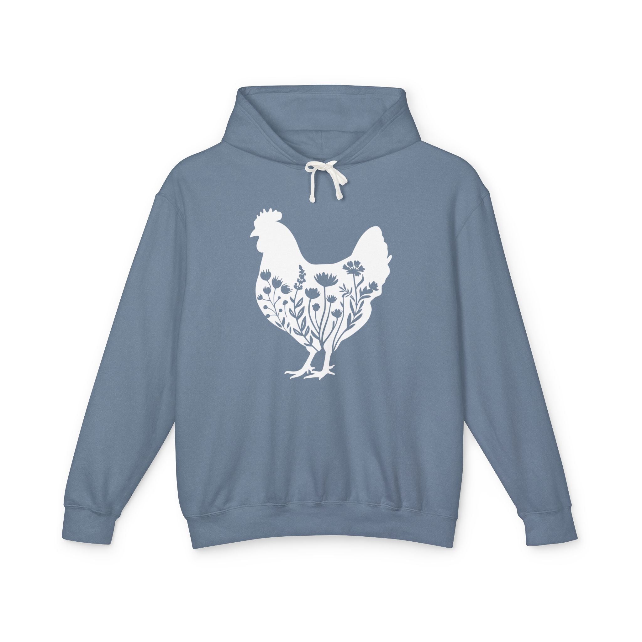 Homestead Women's Hoodie - Floral Chicken | Hoodie by atgodanddesigns