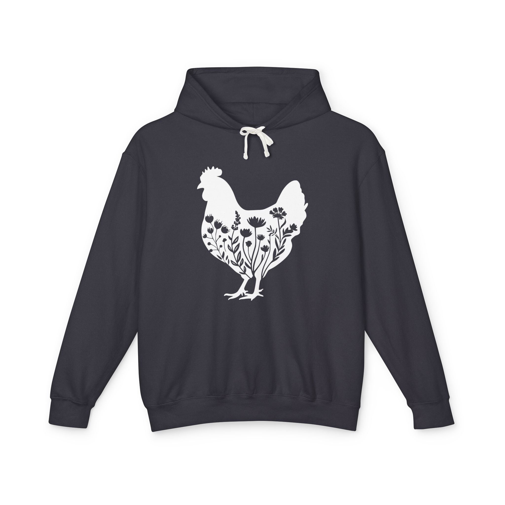 Homestead Women's Hoodie - Floral Chicken | Hoodie by atgodanddesigns