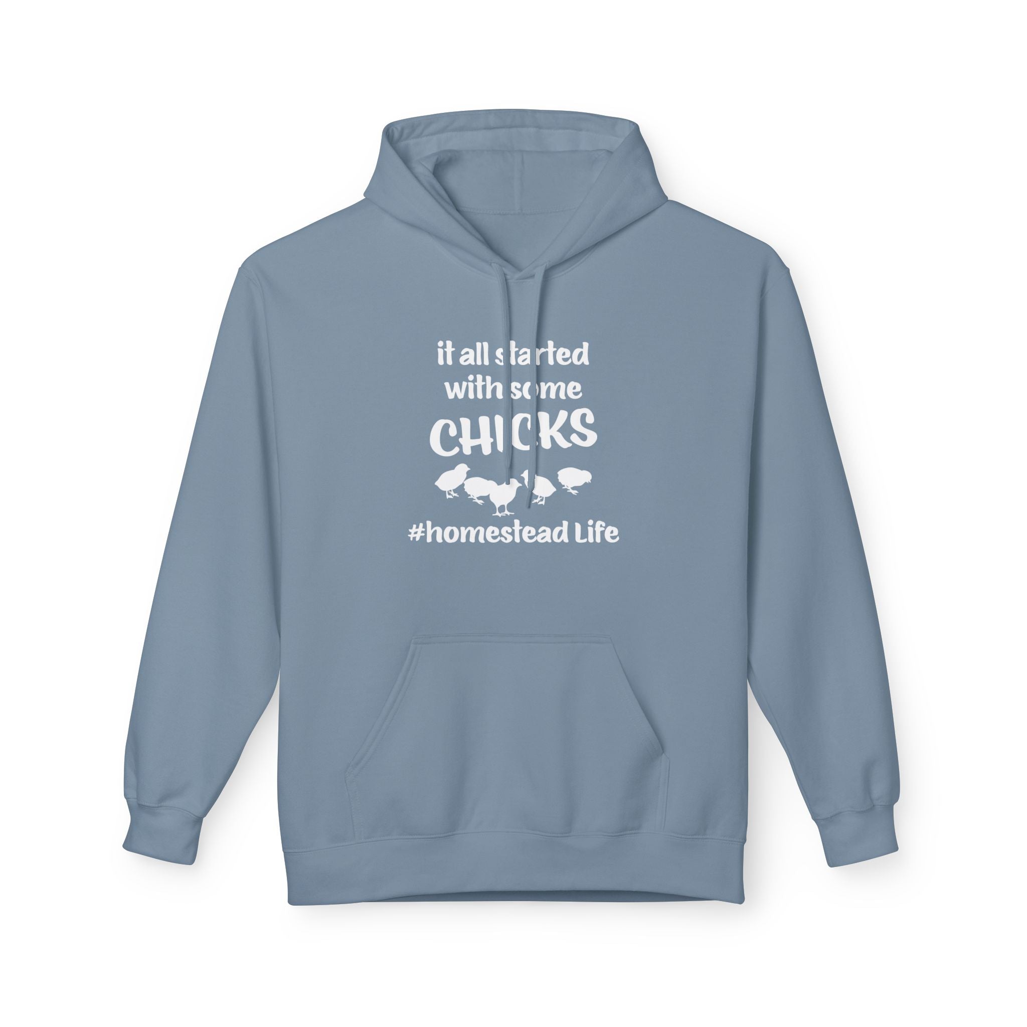 Homestead Women's Hoodie - It All Start With Some Chicks | Hoodie by atgodanddesigns