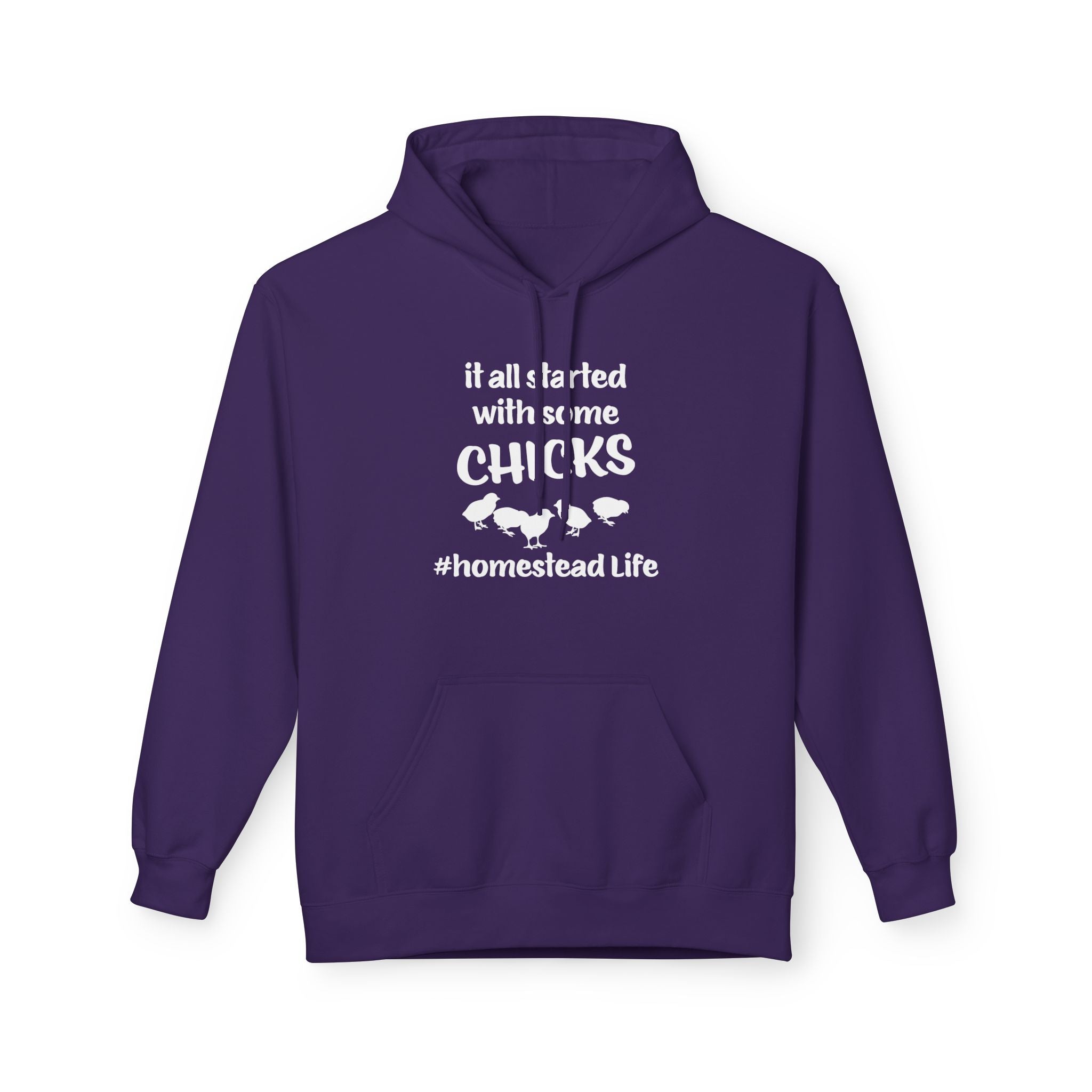 Homestead Women's Hoodie - It All Start With Some Chicks | Hoodie by atgodanddesigns