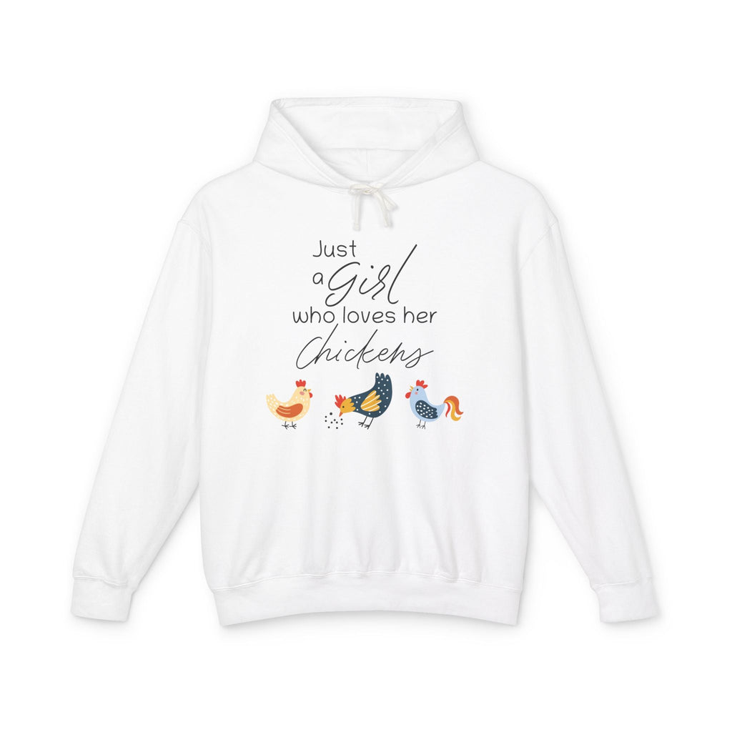 Homestead Women's Hoodie - Just A Girl Who Loves Her Chickens | Hoodie by atgodanddesigns