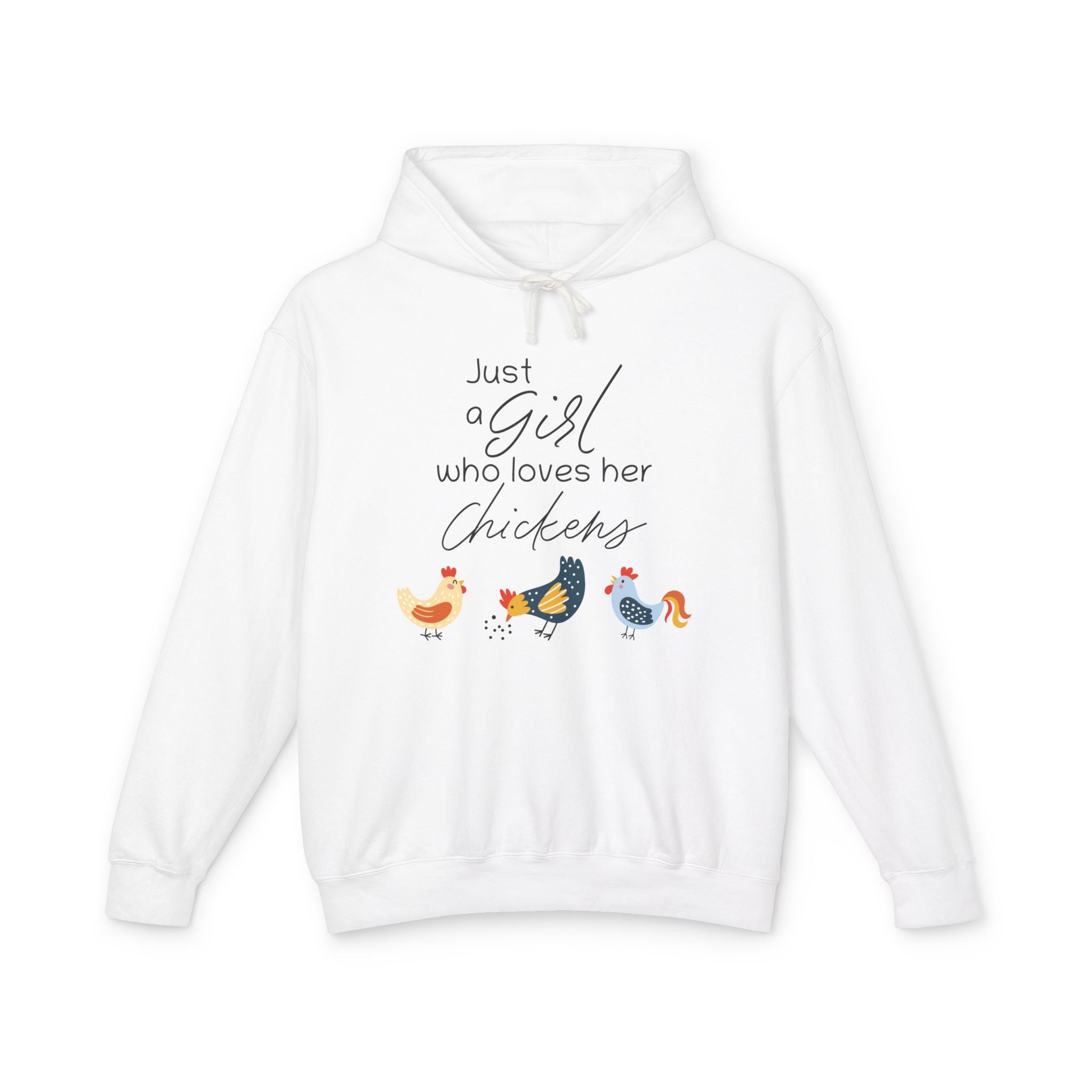 Homestead Women's Hoodie - Just A Girl Who Loves Her Chickens | Hoodie by atgodanddesigns