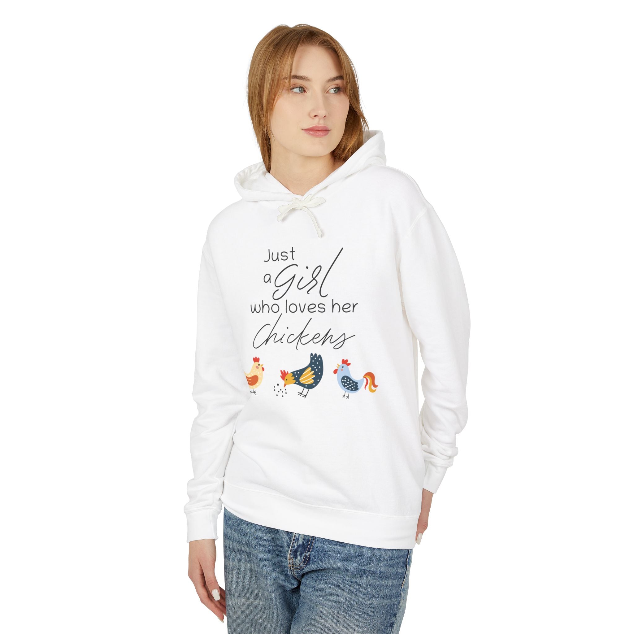 Homestead Women's Hoodie - Just A Girl Who Loves Her Chickens | Hoodie by atgodanddesigns