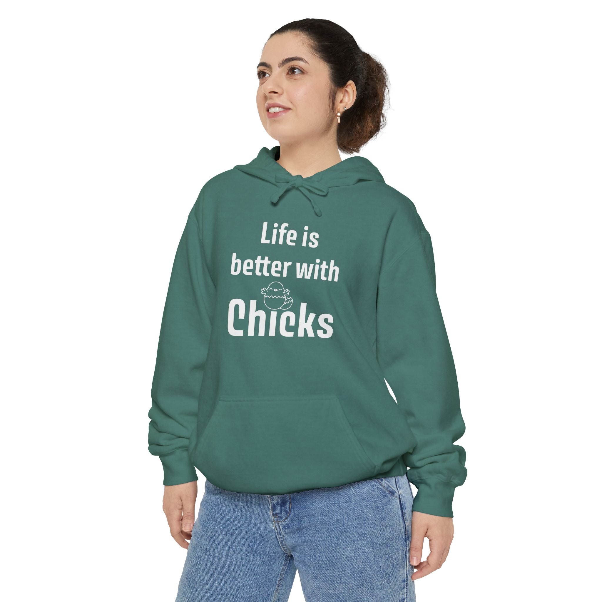 Homestead Women's Hoodie - Life Is Better With Chicks | Hoodie by atgodanddesigns