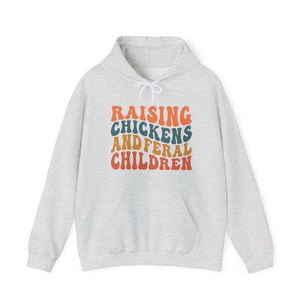 Homestead Women's Hoodie - Raising Chickens & Feral Children | Hoodie by atgodanddesigns
