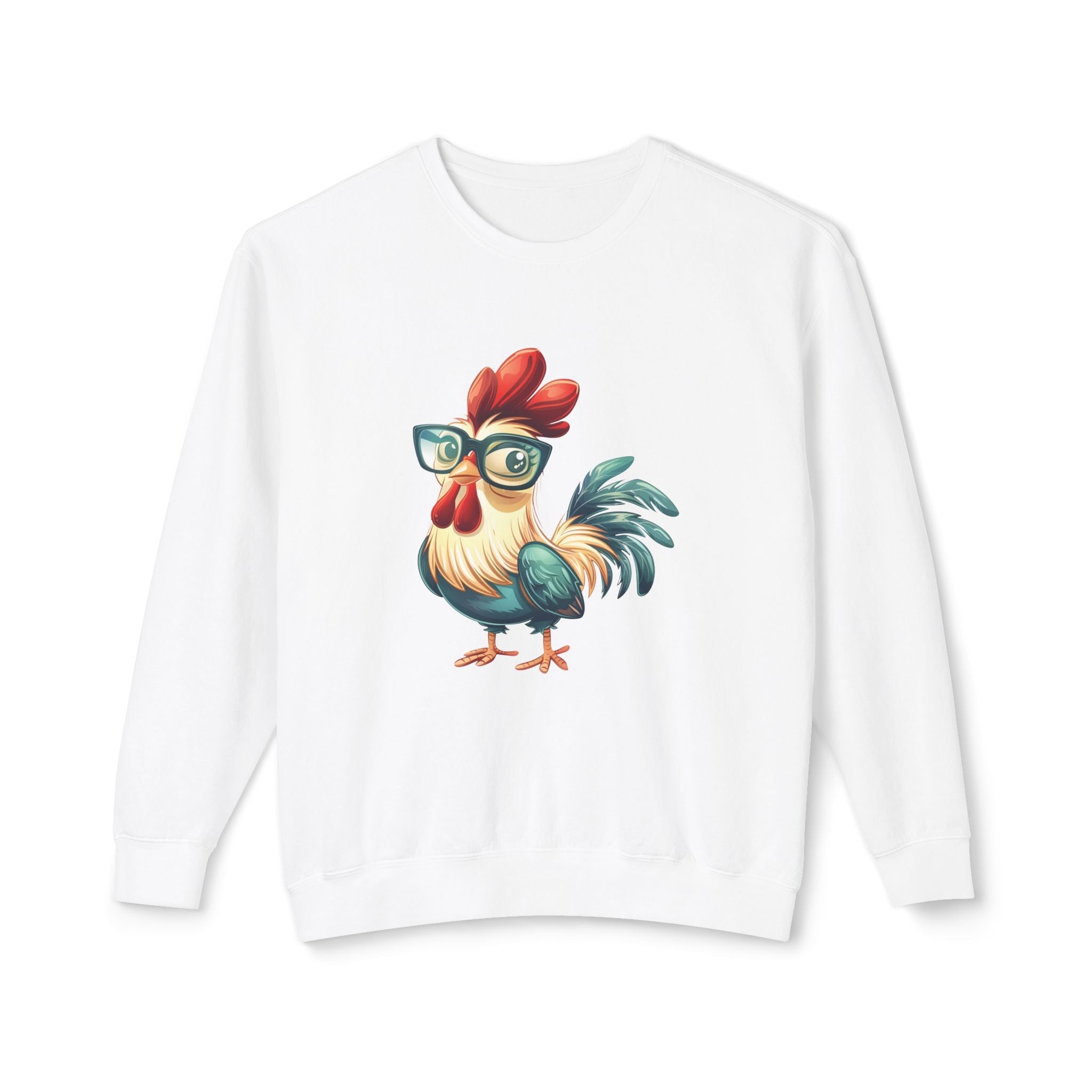 Homestead Women's Long Sleeve - Chicken With Glasses | Sweatshirt by atgodanddesigns