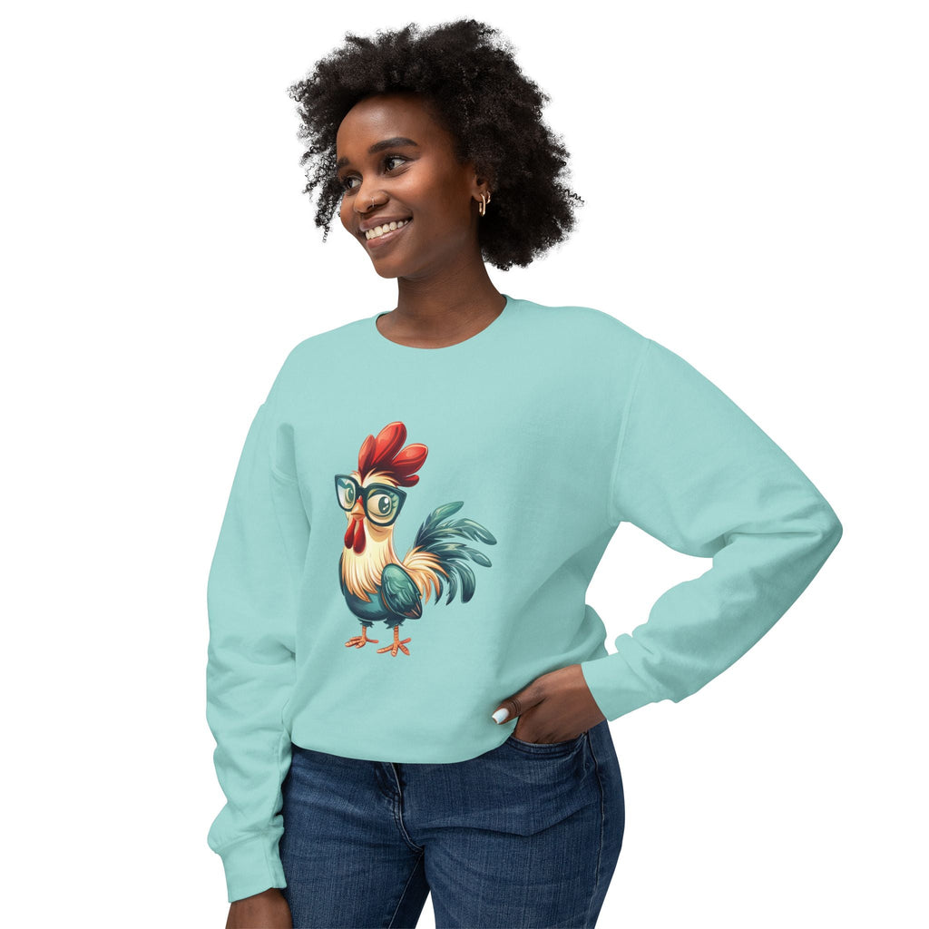 Homestead Women's Long Sleeve - Chicken With Glasses | Sweatshirt by atgodanddesigns