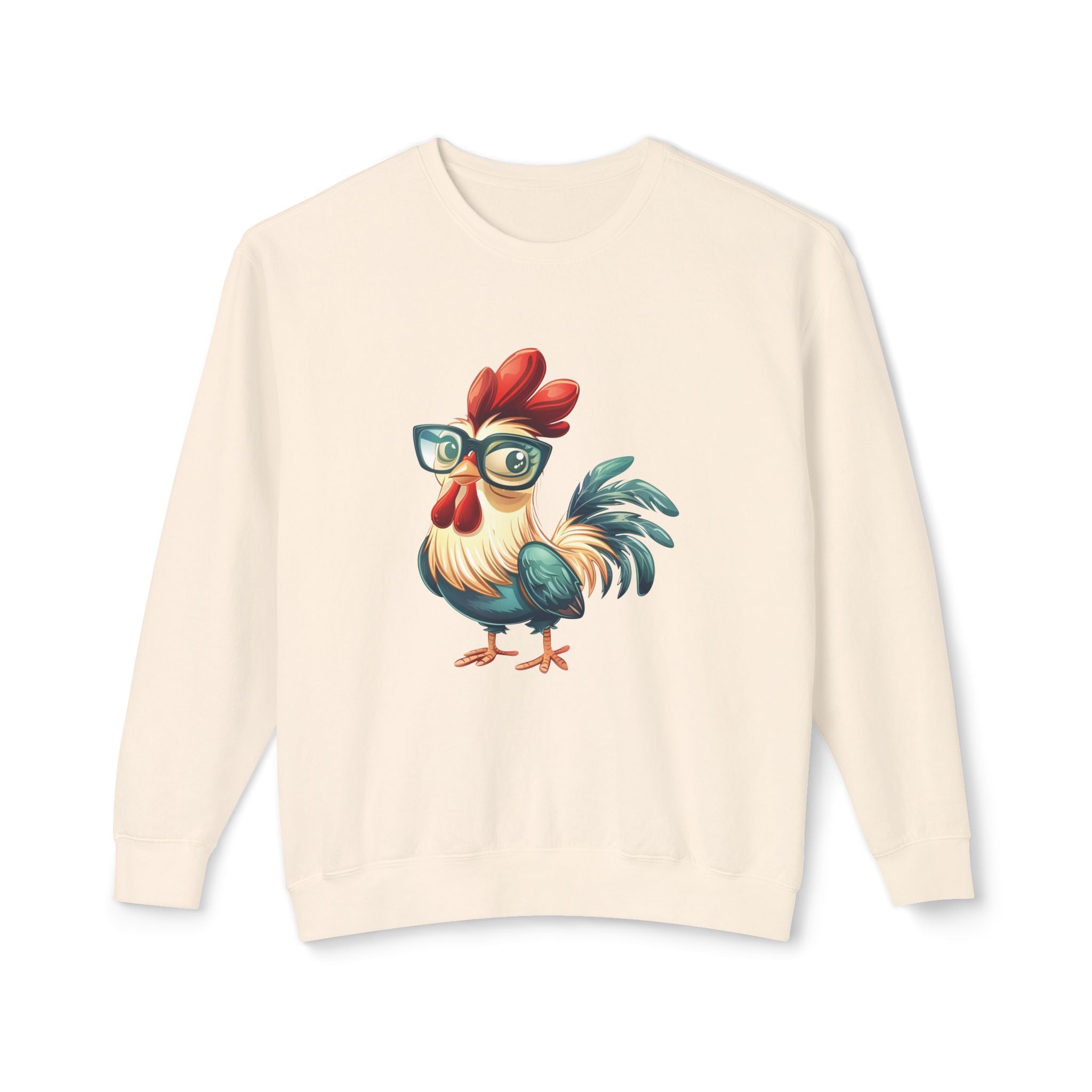Homestead Women's Long Sleeve - Chicken With Glasses | Sweatshirt by atgodanddesigns
