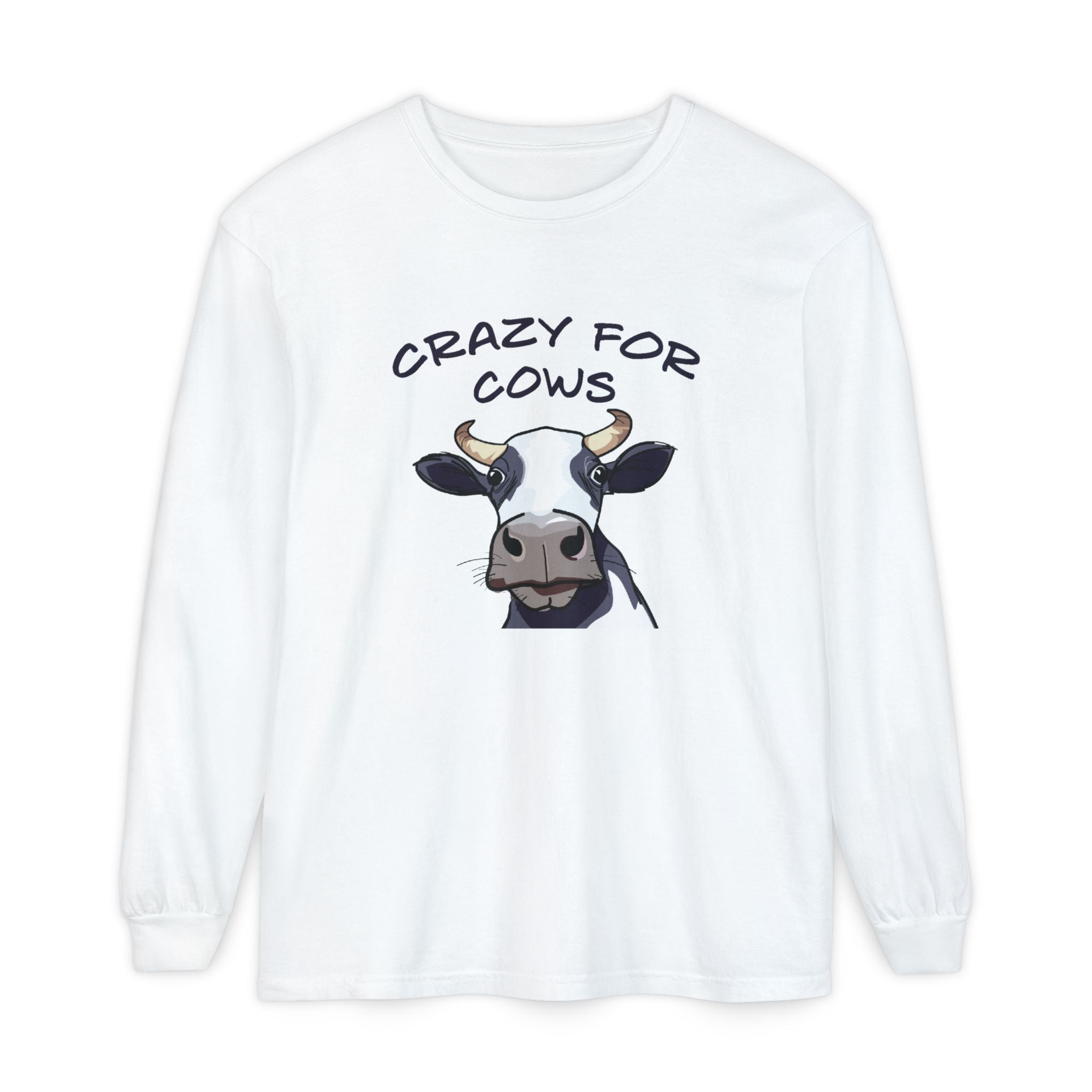 Homestead Women's Long Sleeve - Crazy For Cows | Long - sleeve by atgodanddesigns