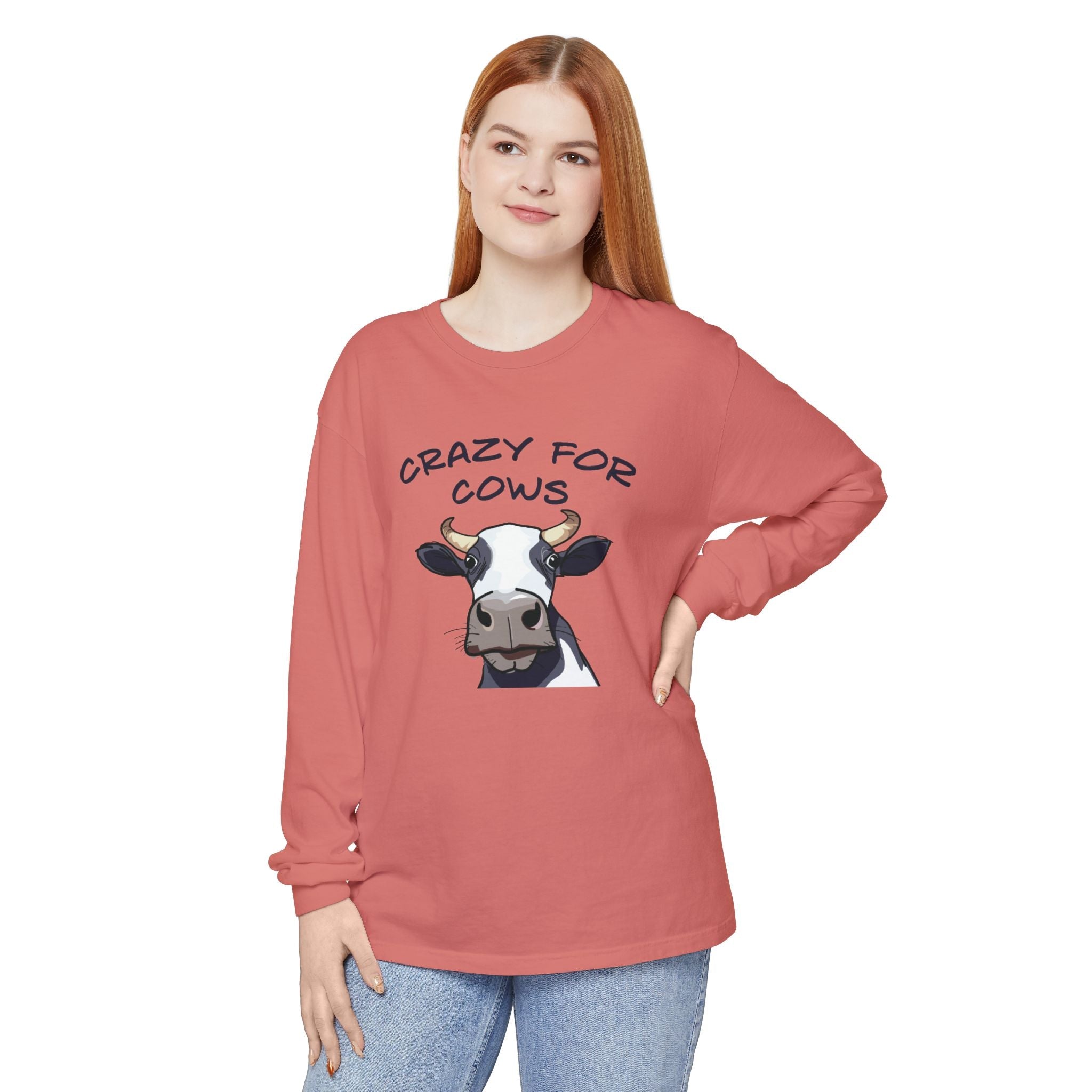 Homestead Women's Long Sleeve - Crazy For Cows | Long - sleeve by atgodanddesigns