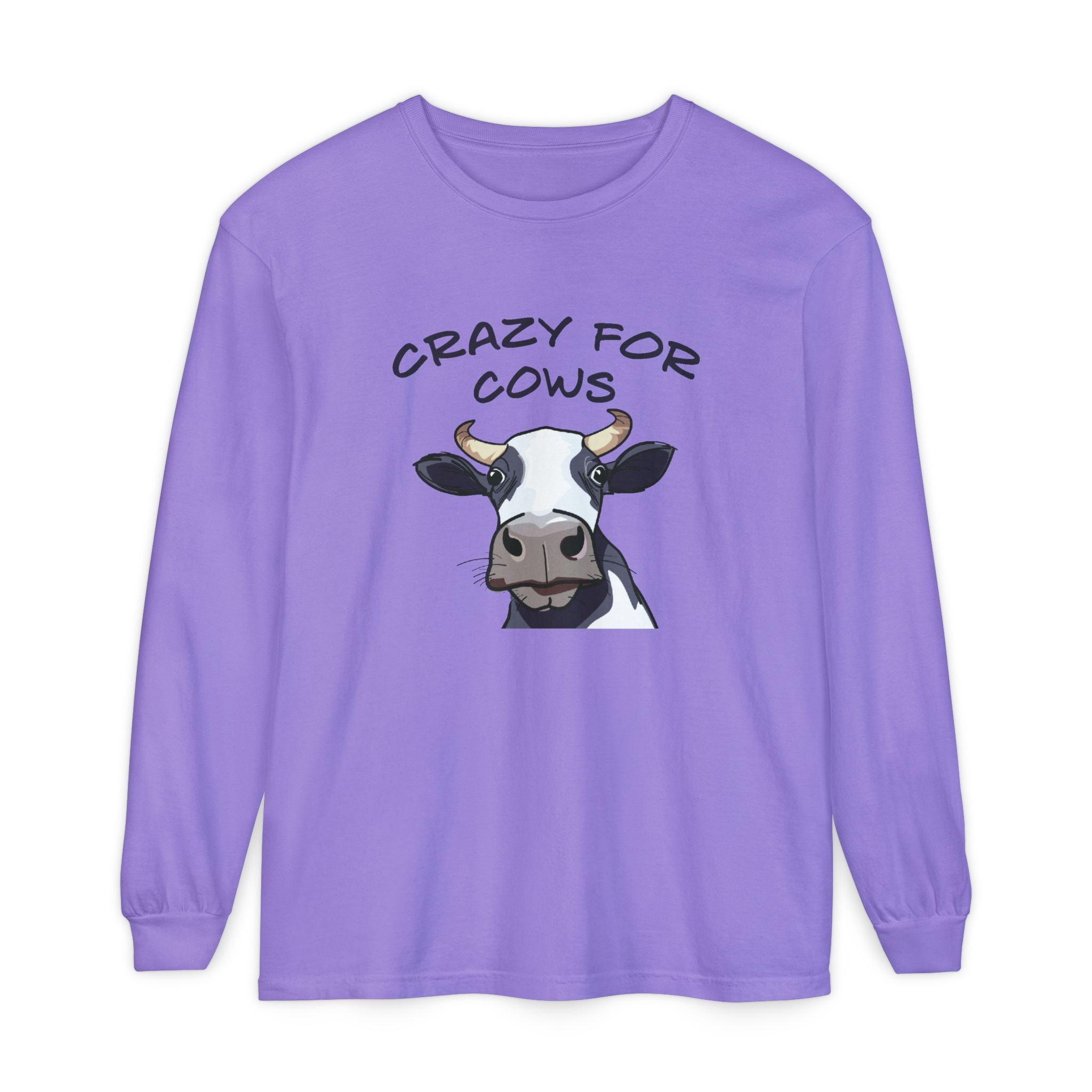 Homestead Women's Long Sleeve - Crazy For Cows | Long - sleeve by atgodanddesigns