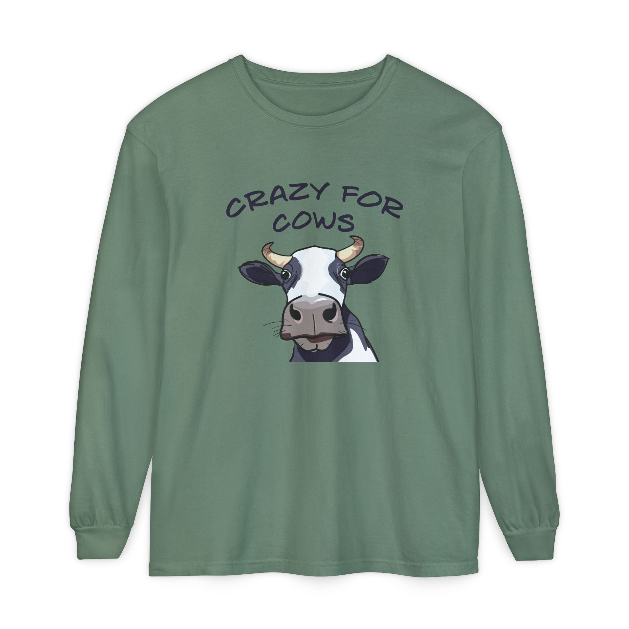 Homestead Women's Long Sleeve - Crazy For Cows | Long - sleeve by atgodanddesigns